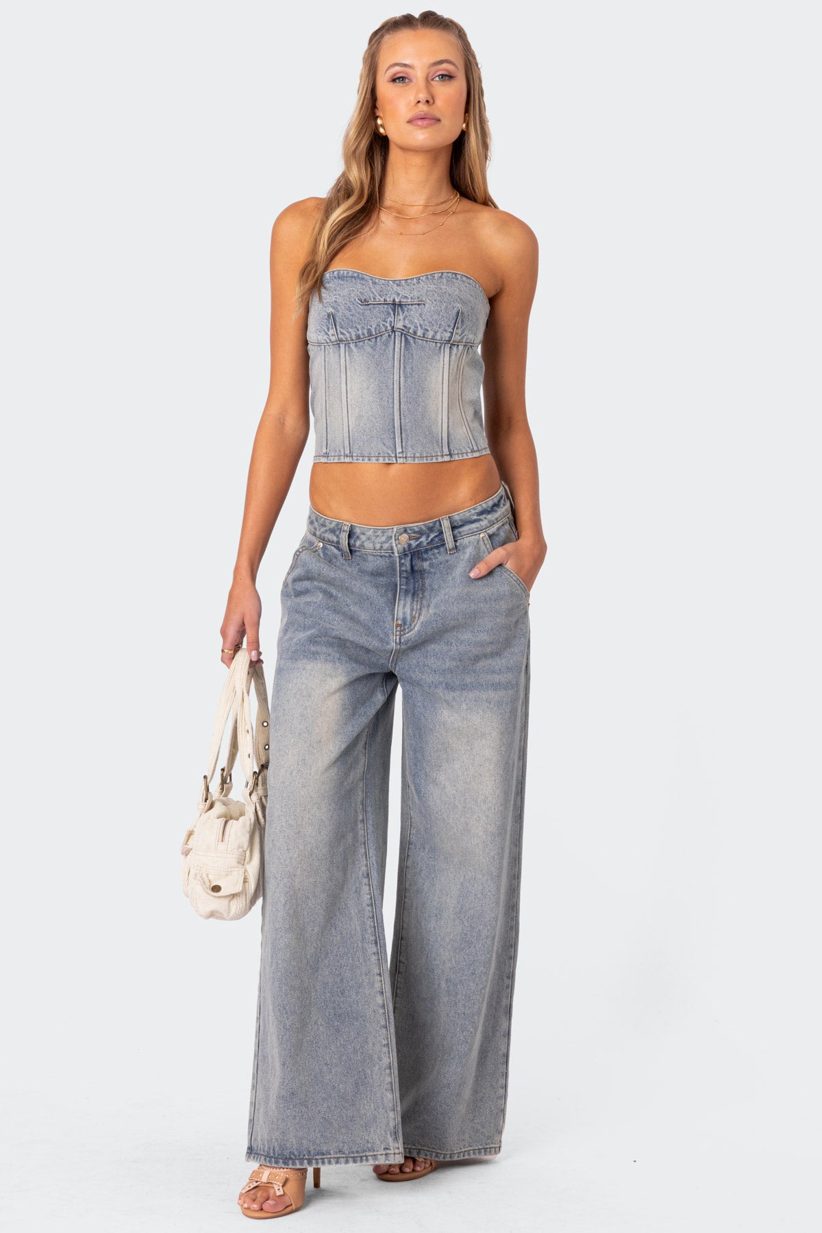 Myla Washed Denim Corset-Juice Dress