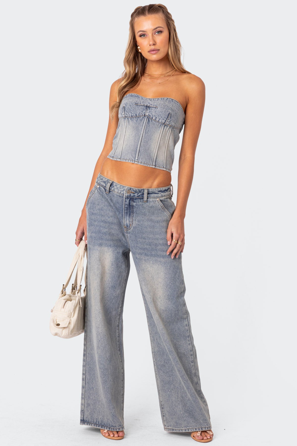 Myla Washed Denim Corset-Juice Dress