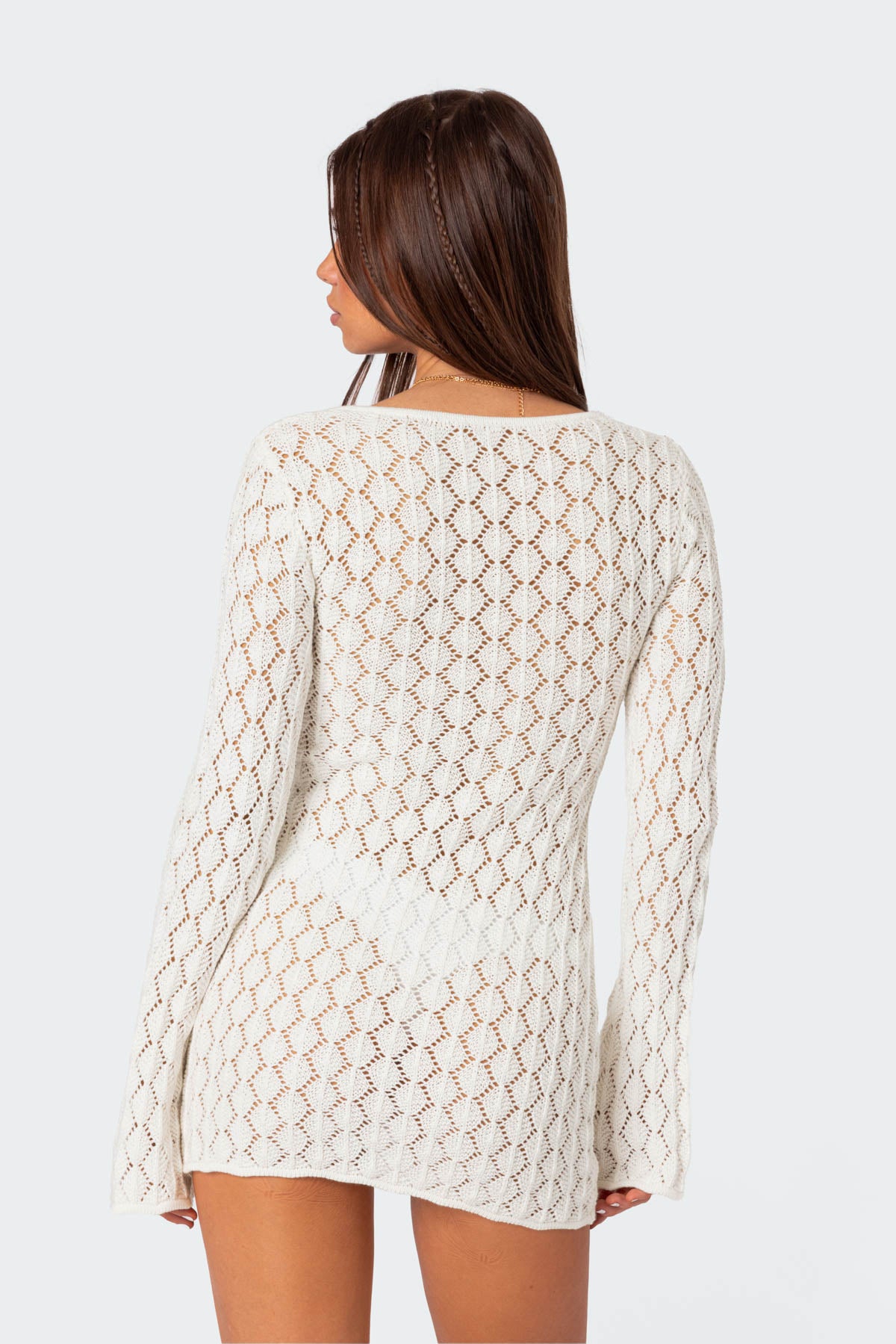 Brie Cut Out Crochet Mini Dress-Juice Dress