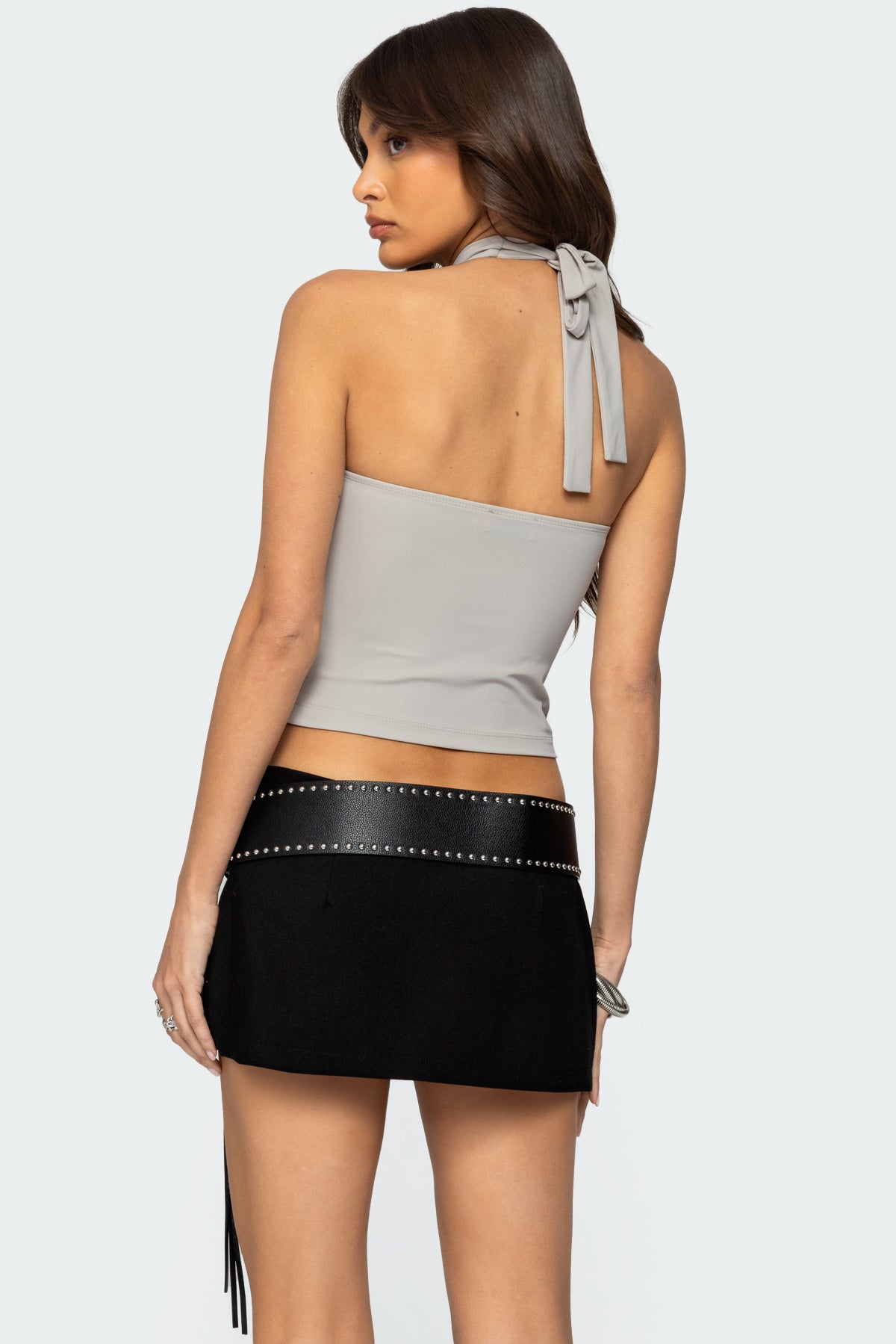 Alizee Belt Detail Halter Top-Juice Dress