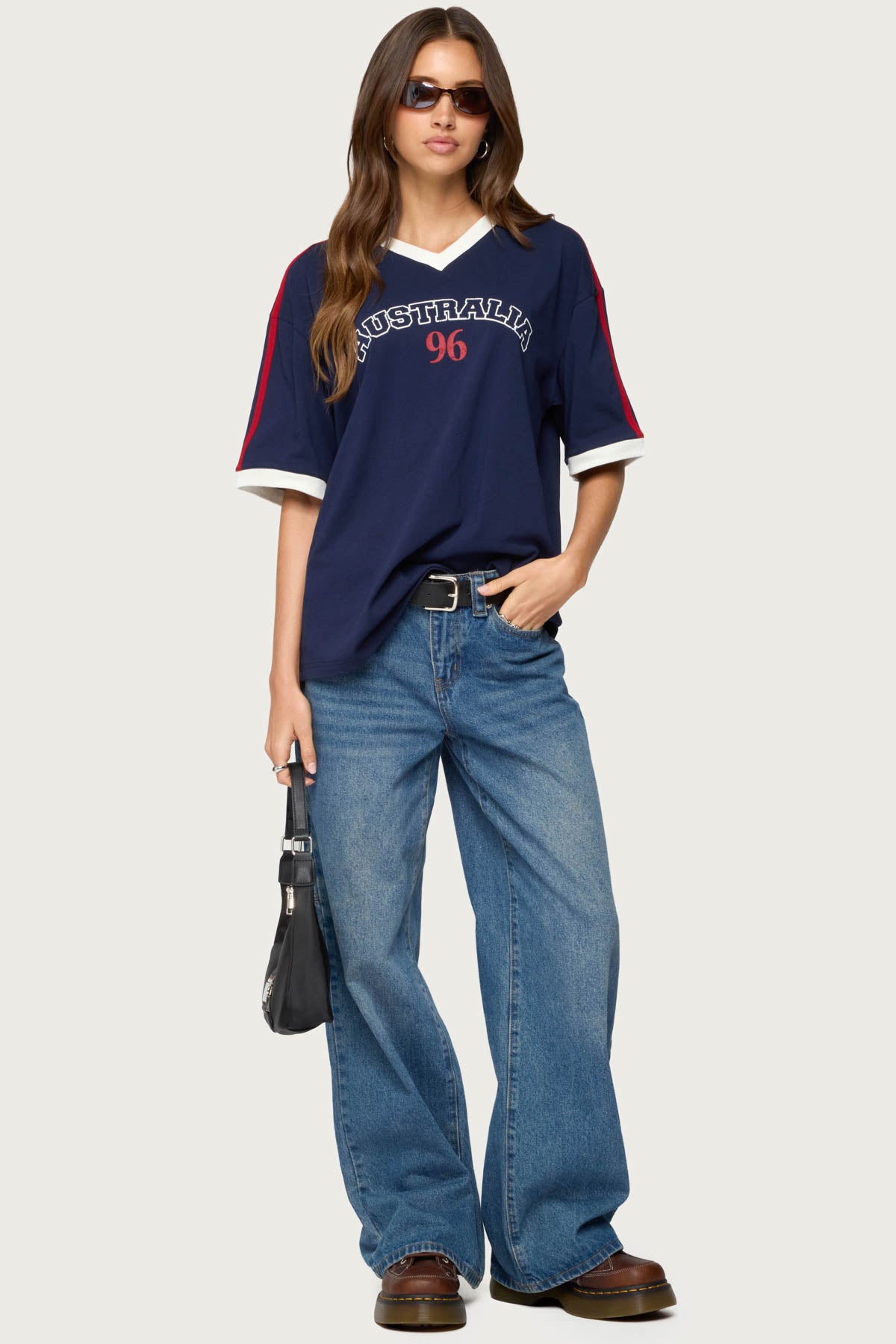 Australia 96 Contrast Oversized T Shirt-Juice Dress