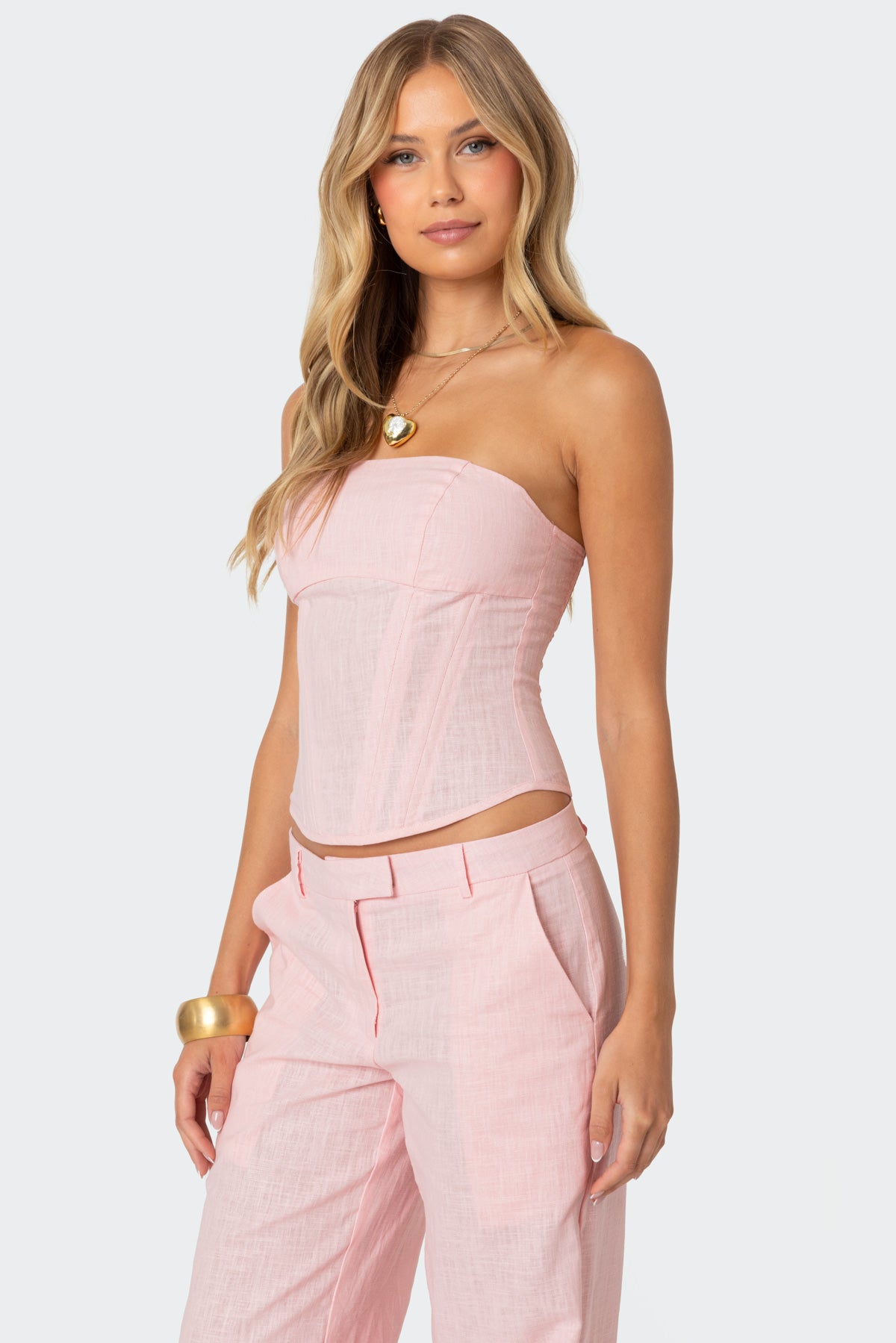 Arya Linen Look Corset-Juice Dress