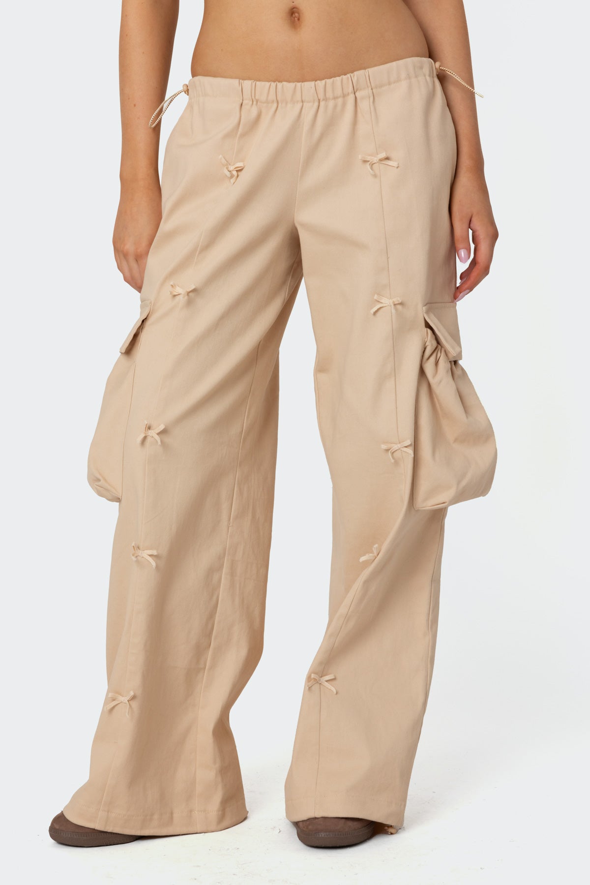 Bow Trim Cargo Parachute Pants-Juice Dress