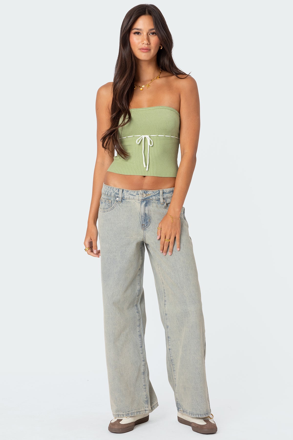 Elsie Knitted Tie Tube Top-Juice Dress