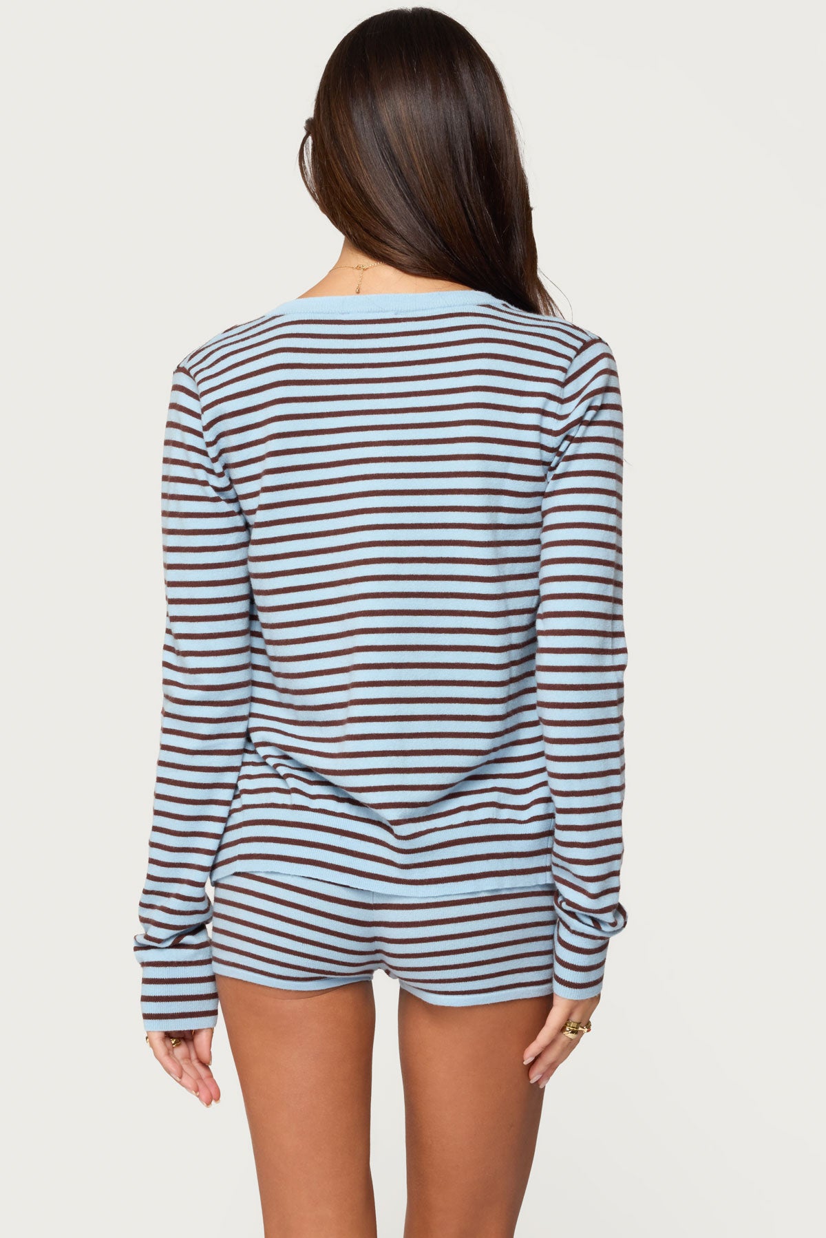 Lillian Striped Button Up Knit Cardigan-Juice Dress