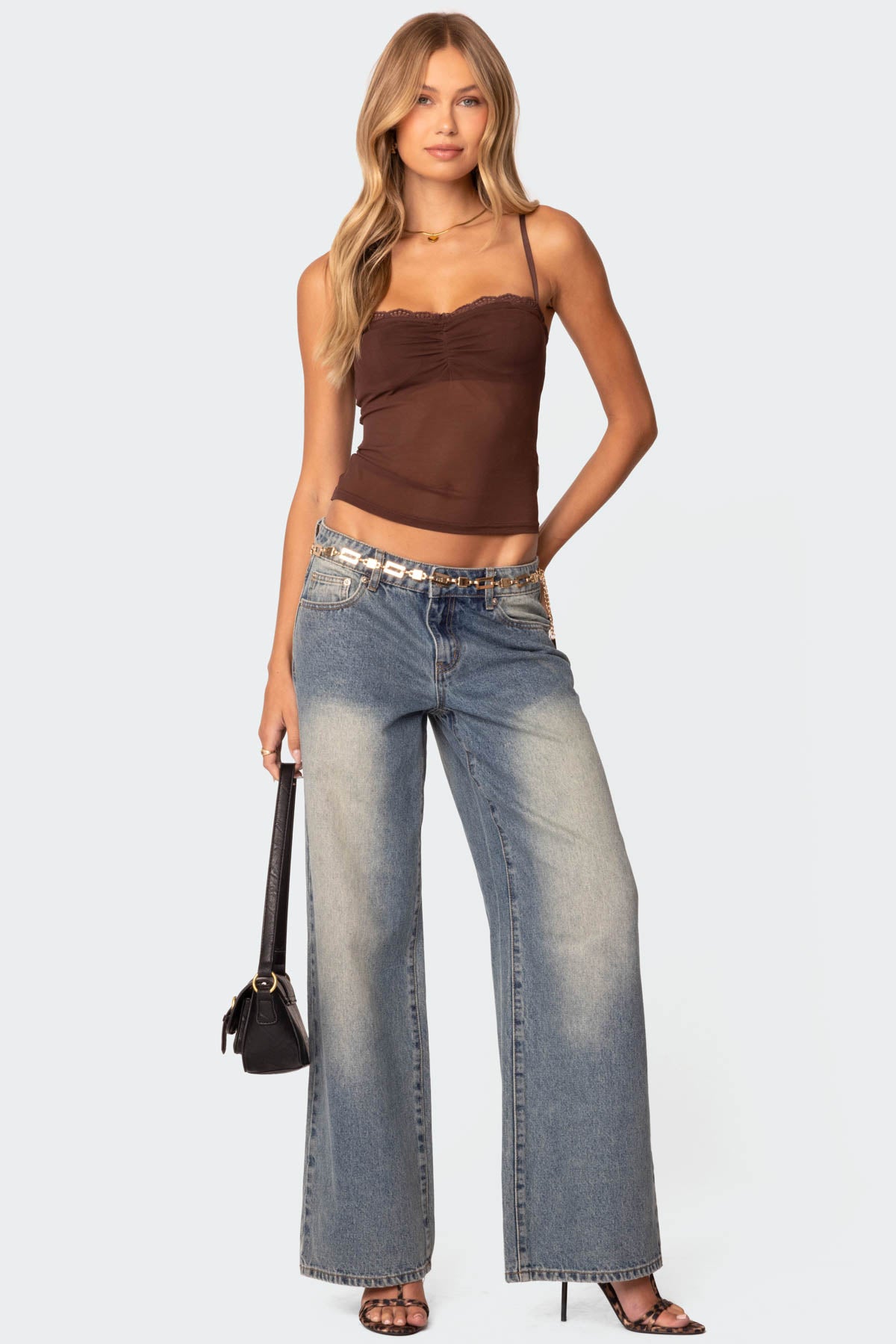 Elina Sheer Mesh Bra Top-Juice Dress