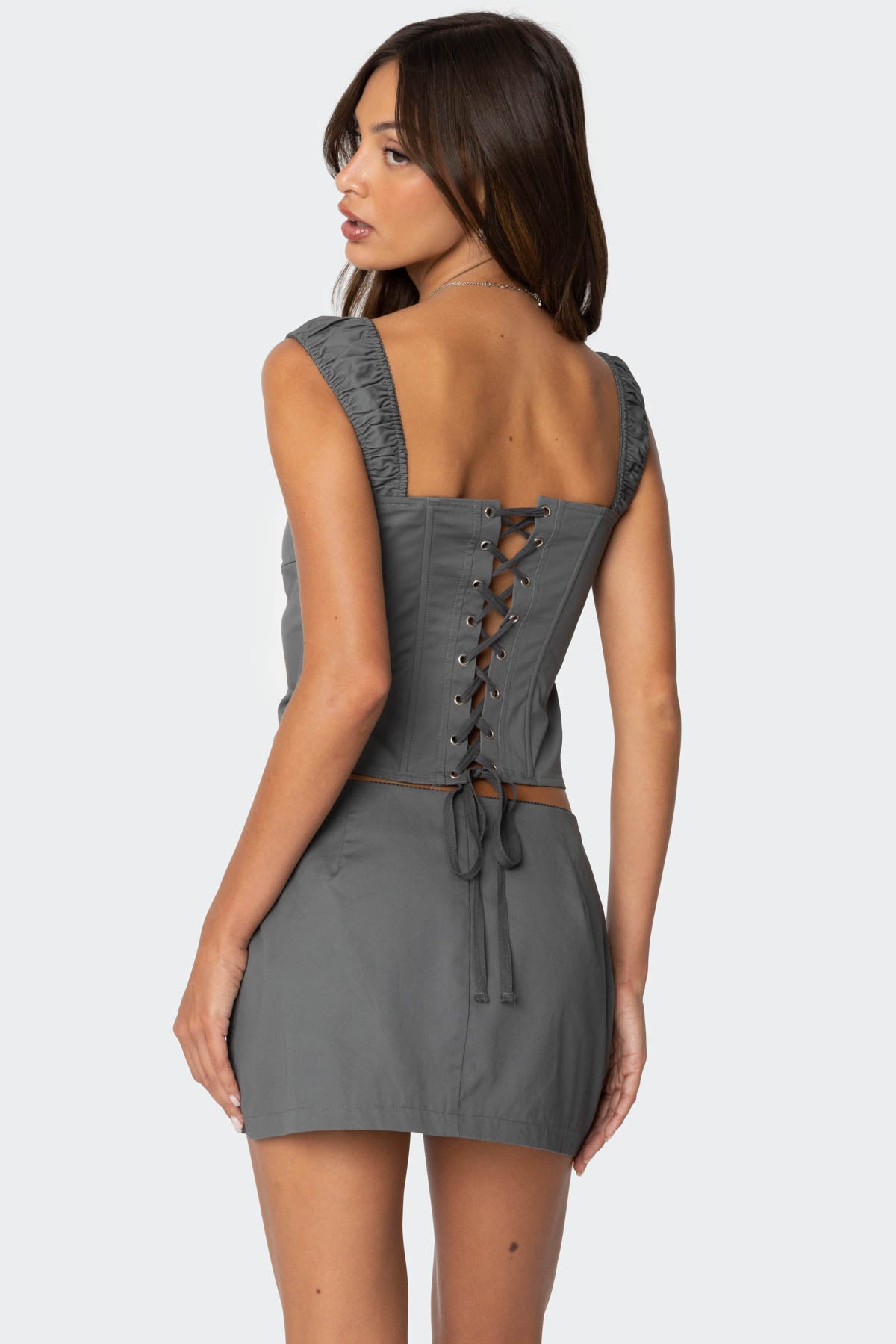 Adalyn Ruched Corset-Juice Dress