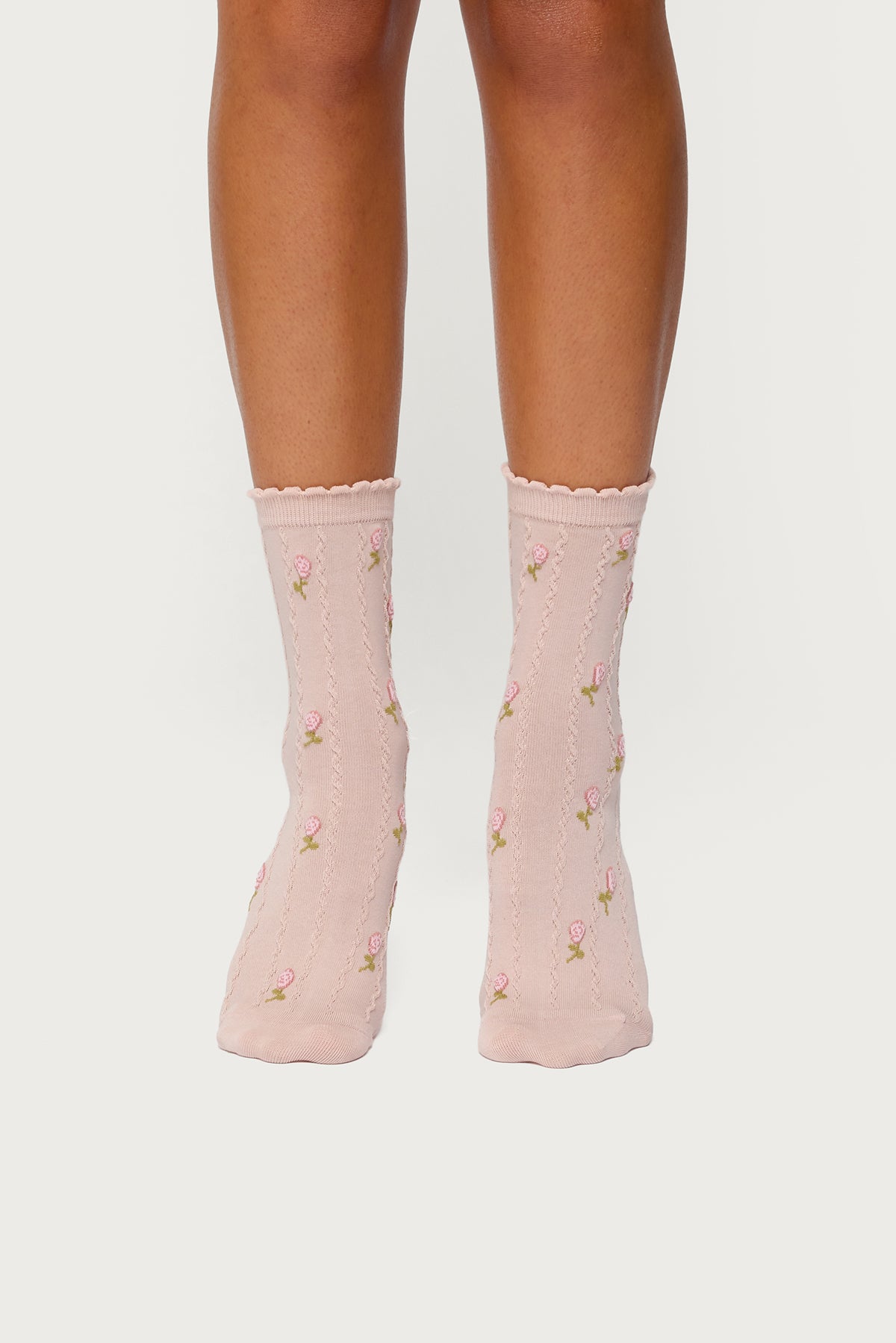 Embroidered Rose Socks-Juice Dress