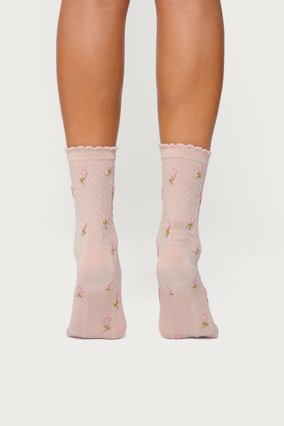 Embroidered Rose Socks-Juice Dress