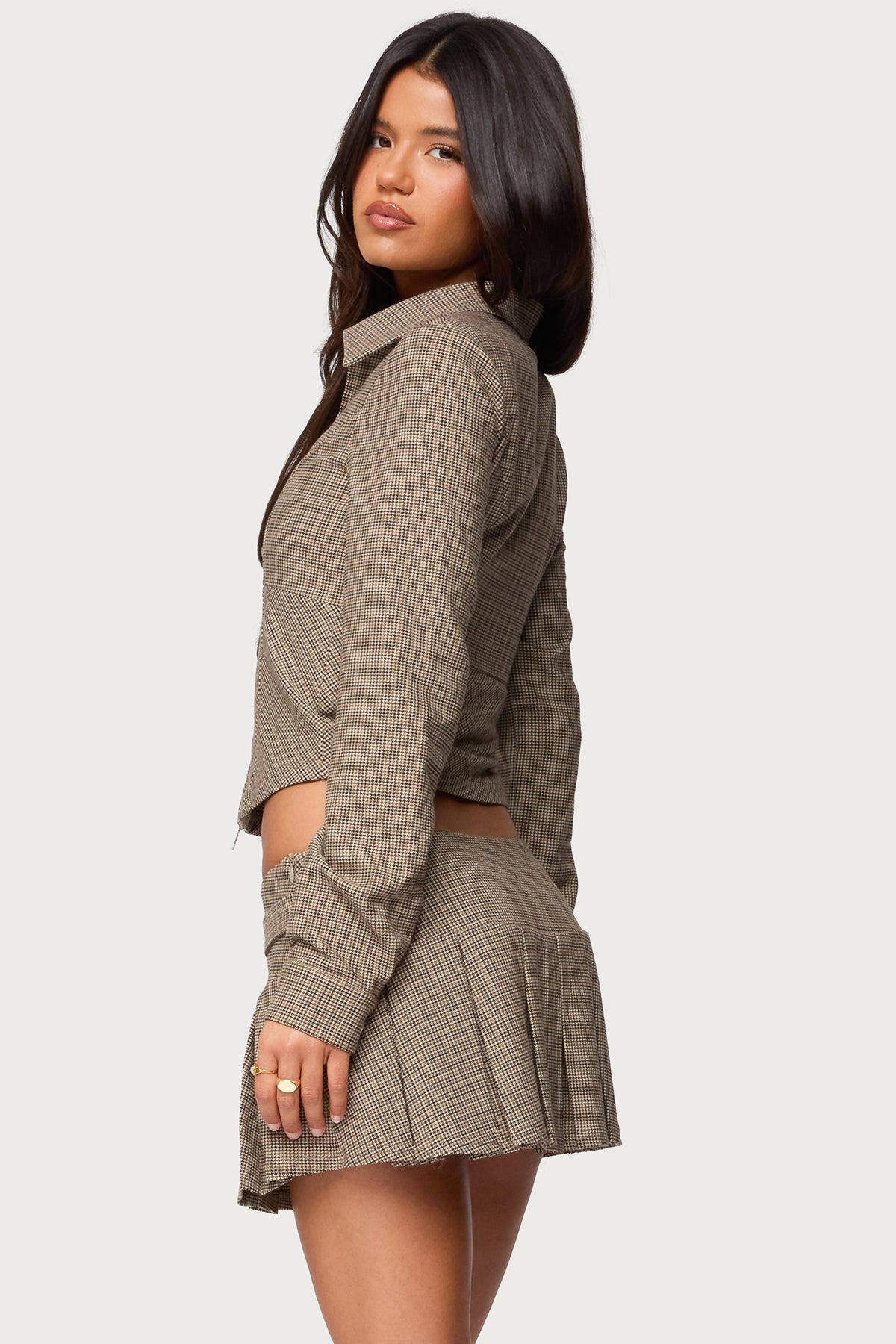Lockette Plaid Jacket-Juice Dress