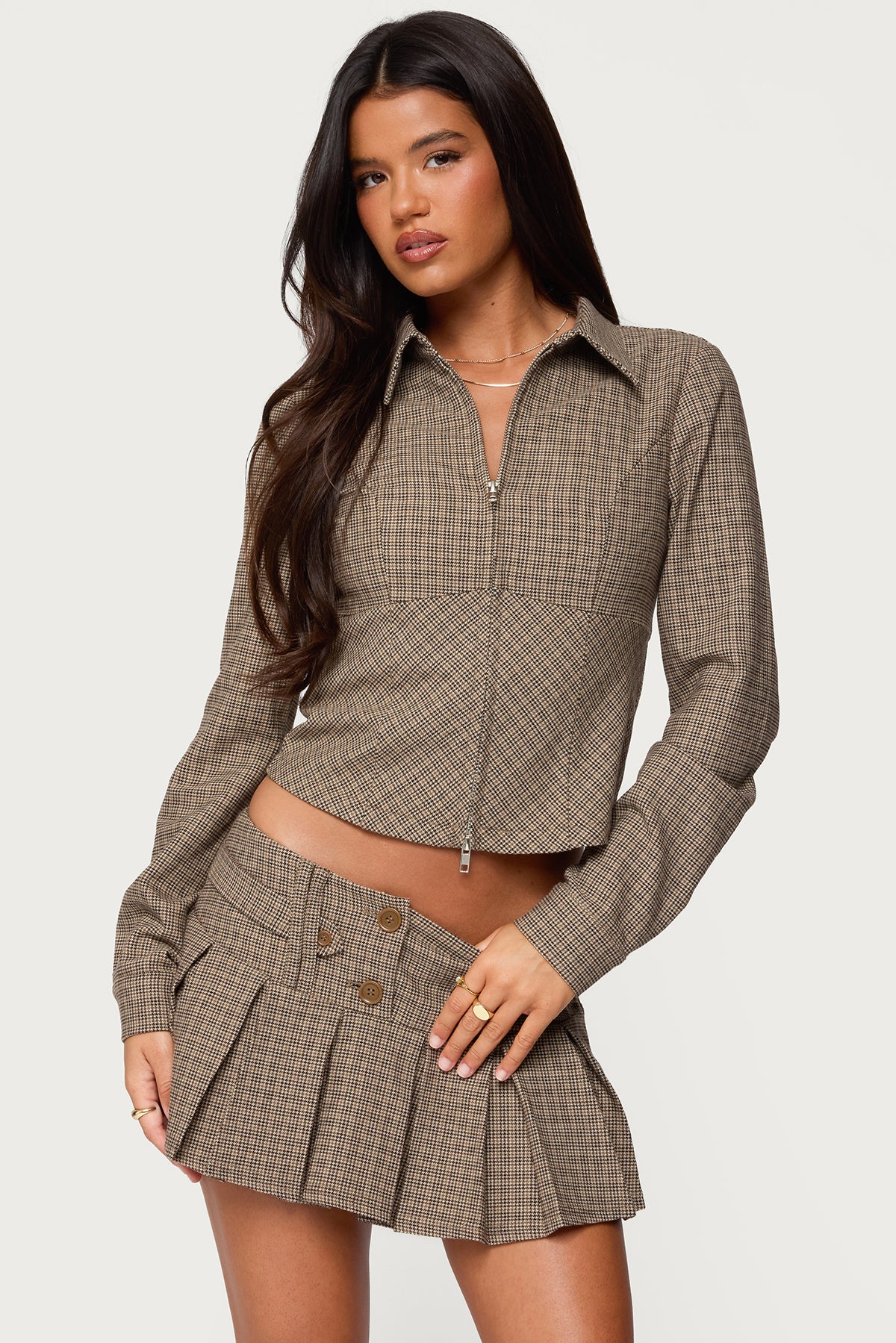 Lockette Plaid Jacket-Juice Dress