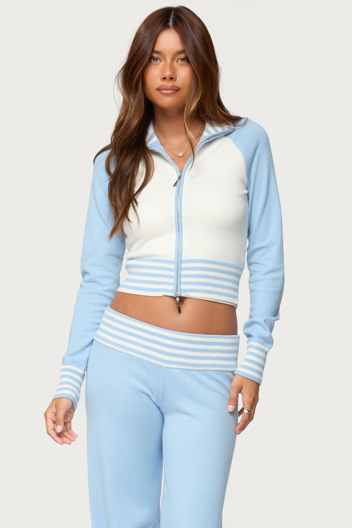 Clarisse Contrast Stripey Cardigan-Juice Dress