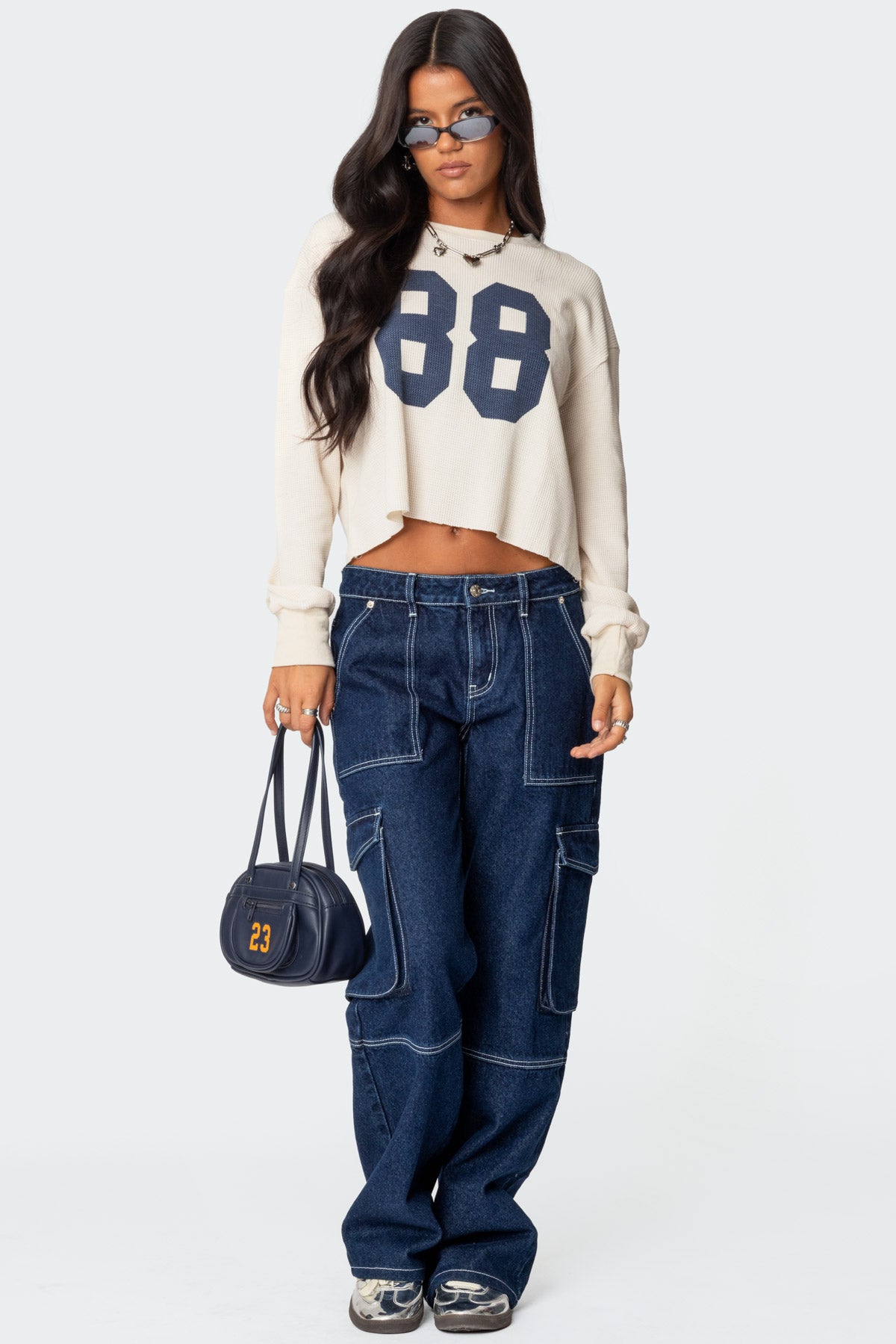 88 Waffle Long Sleeve T Shirt-Juice Dress