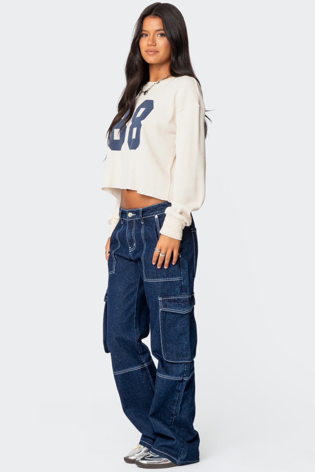 88 Waffle Long Sleeve T Shirt-Juice Dress