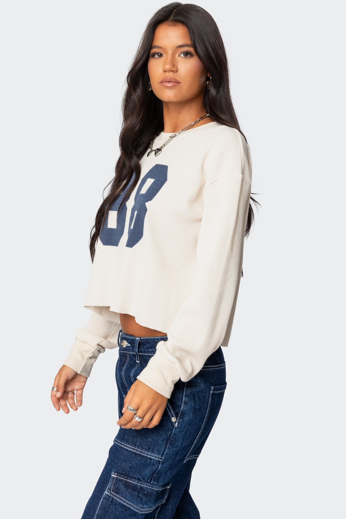 88 Waffle Long Sleeve T Shirt-Juice Dress