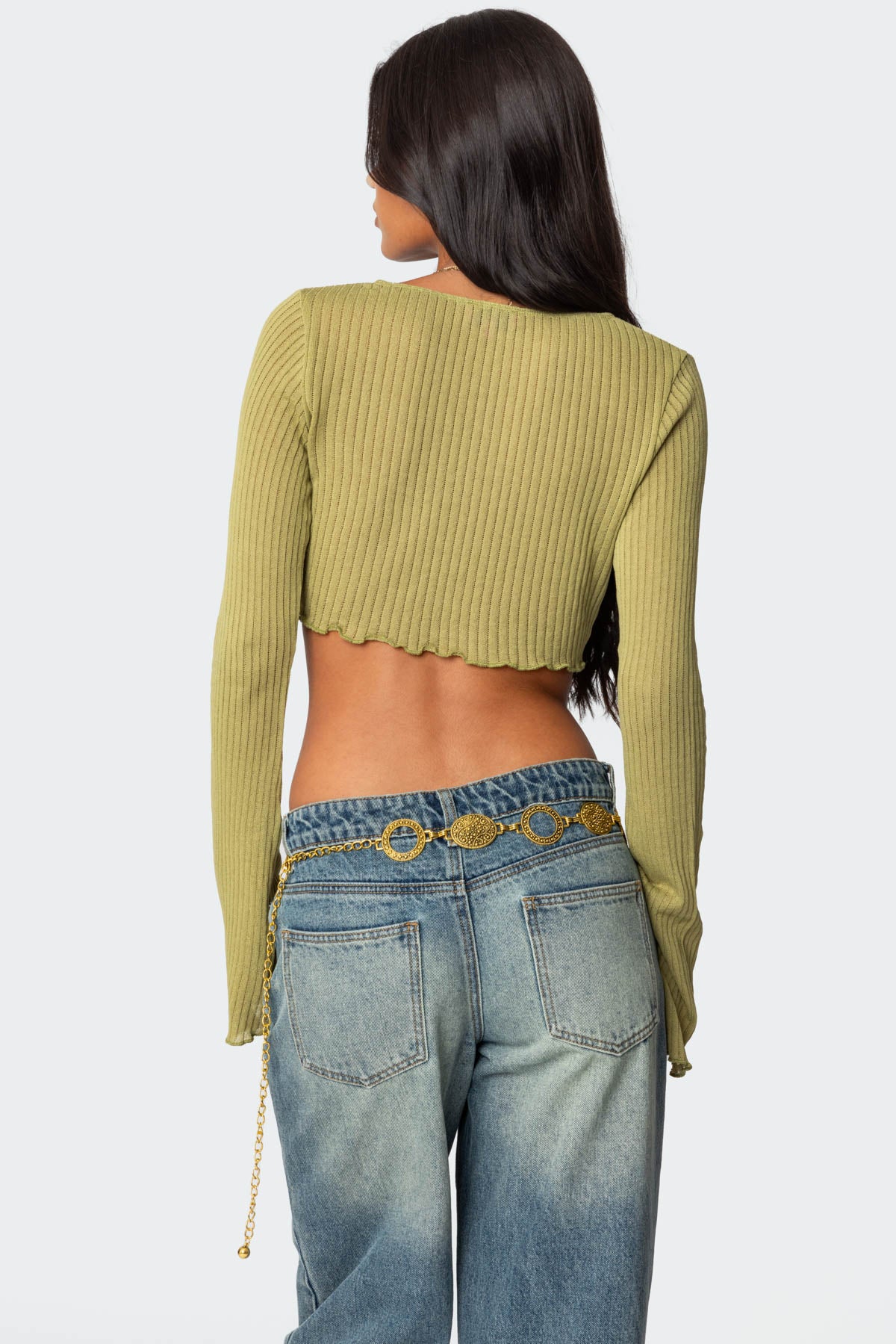 Bekkah Ribbed Knit Tie Front Top-Juice Dress