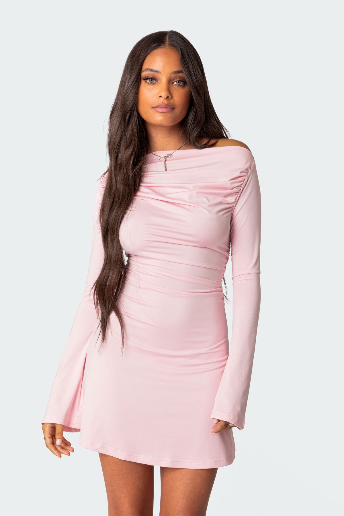 Leena Gathered Mini Dress-Juice Dress