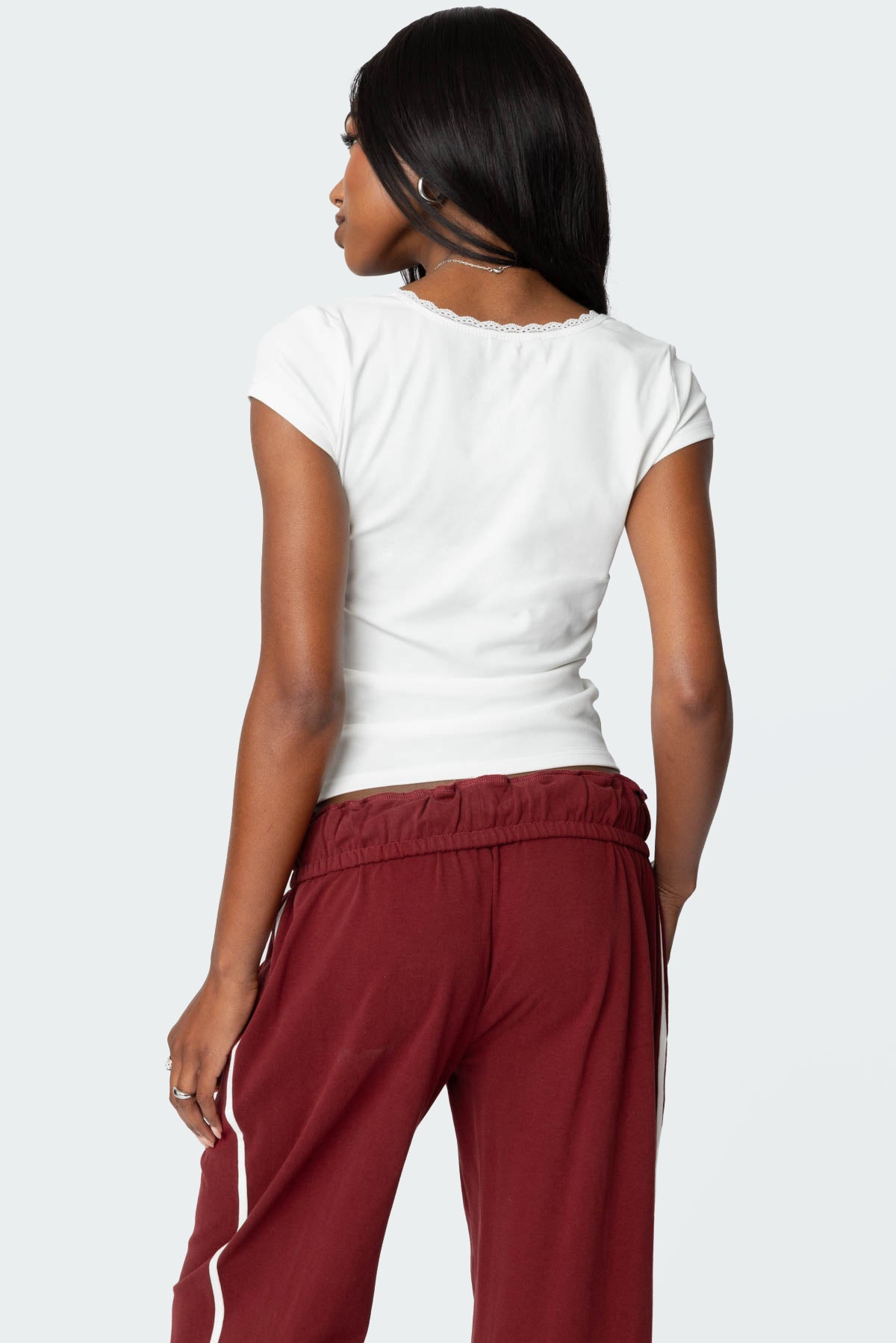 Priscilla Lace Trim T Shirt-Juice Dress