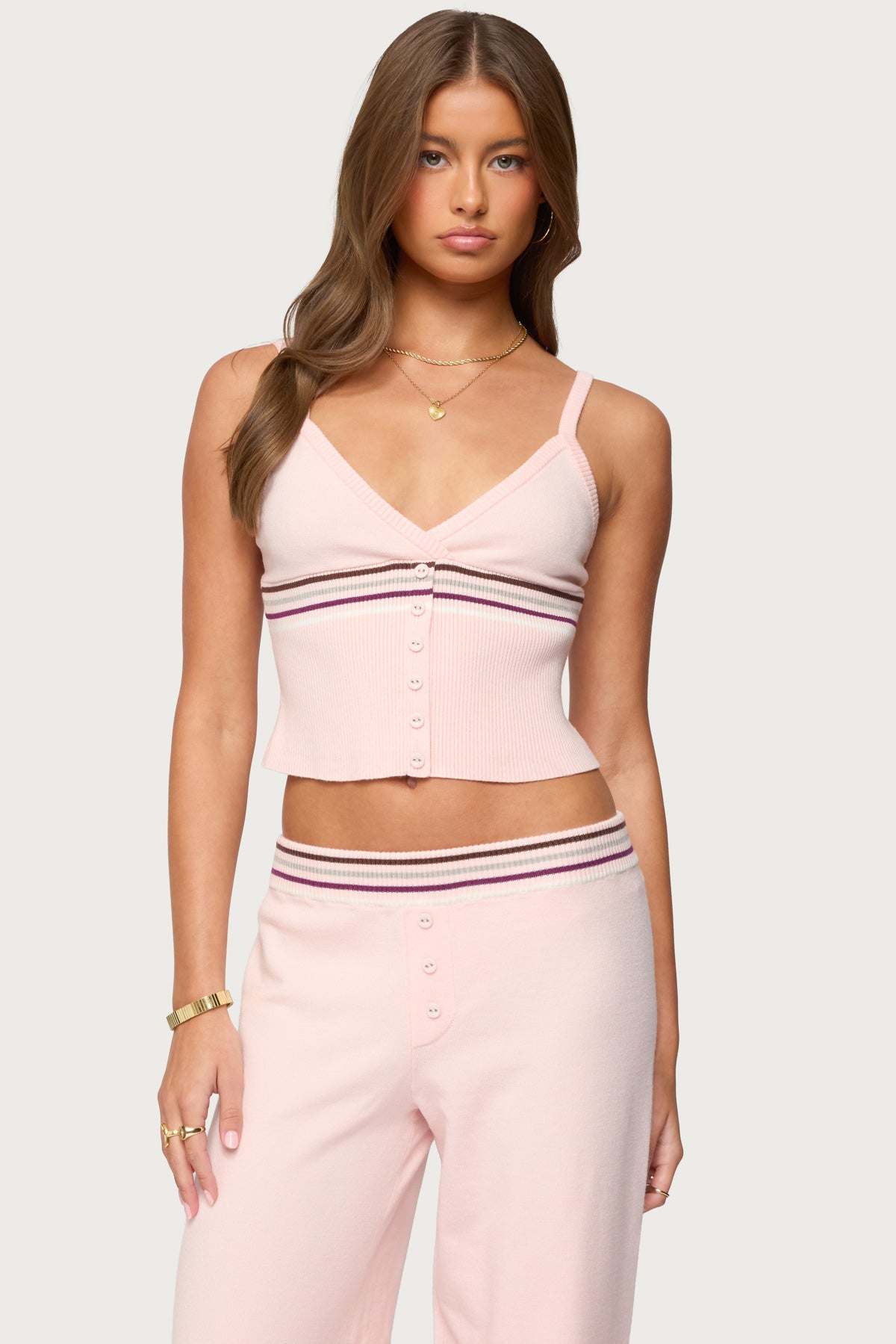 Miya Stripey Ribbed Knit Tank Top-Juice Dress