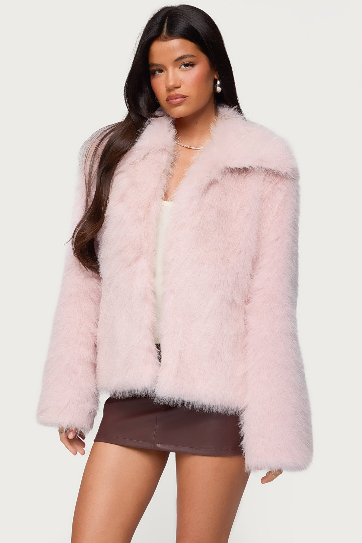 Noelle Oversized Faux Fur Jacket-Juice Dress