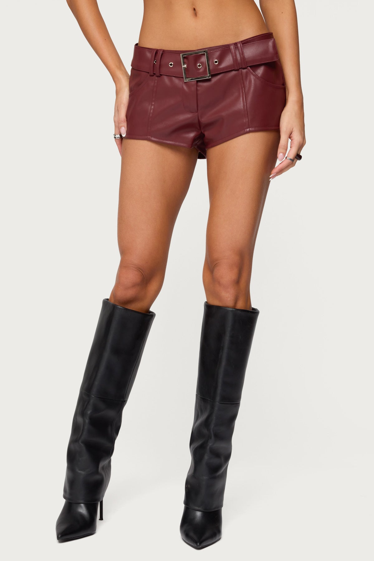 Alba Faux Leather Shorts-Juice Dress