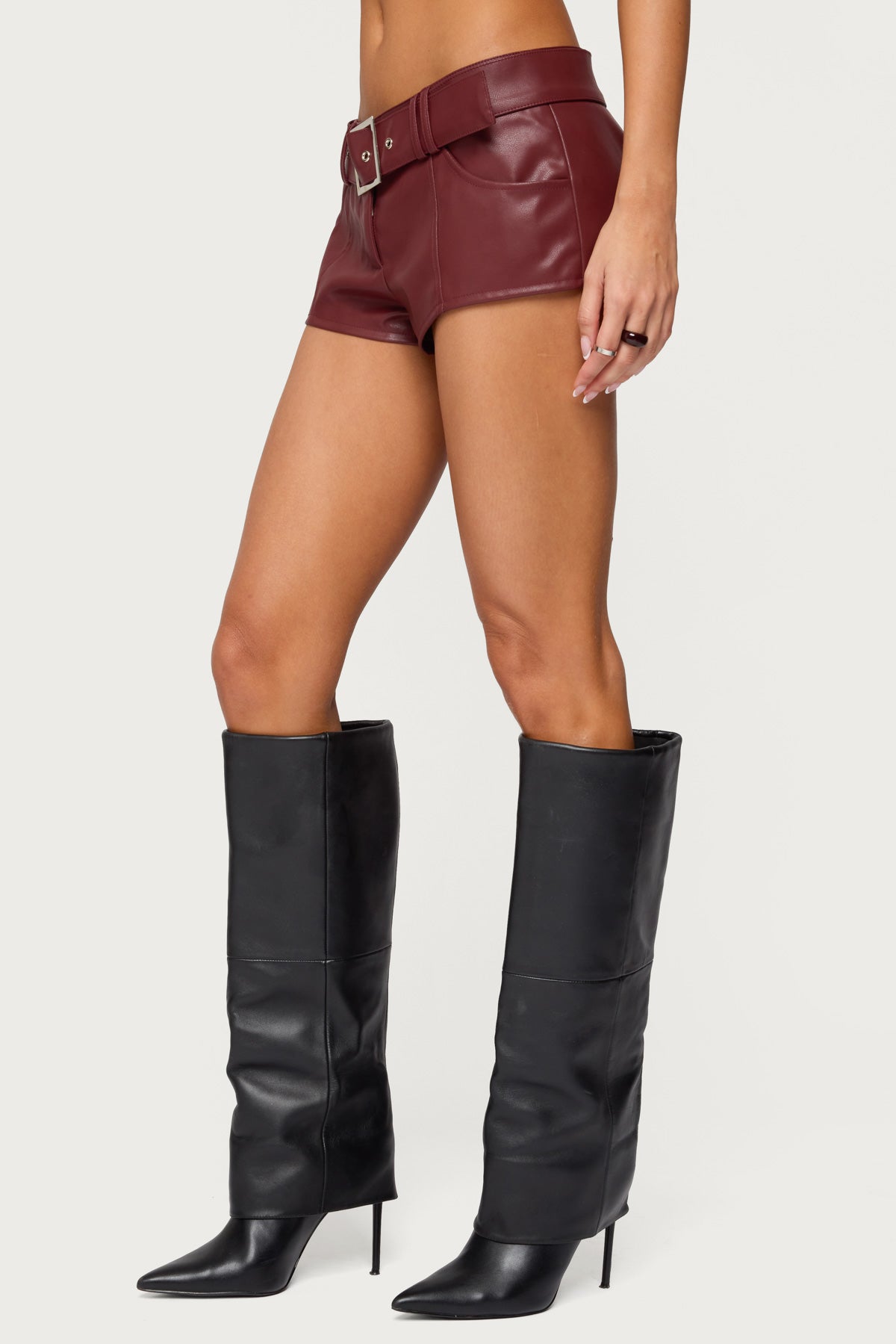 Alba Faux Leather Shorts-Juice Dress