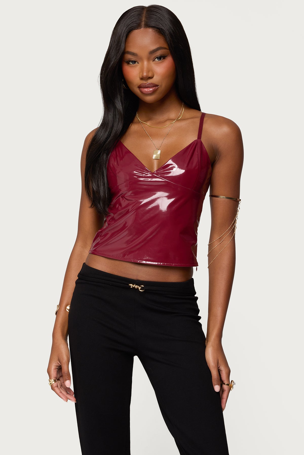 Carmie Vinyl Tank Top-Juice Dress