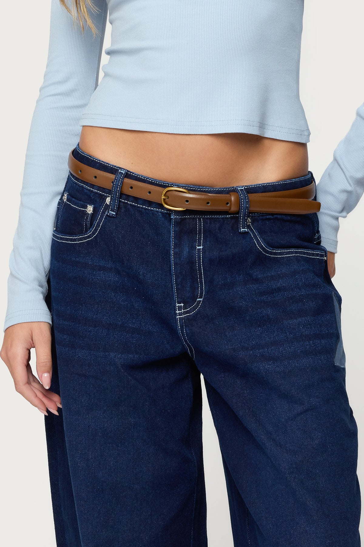 Oval Buckle Faux Leather Belt-Juice Dress