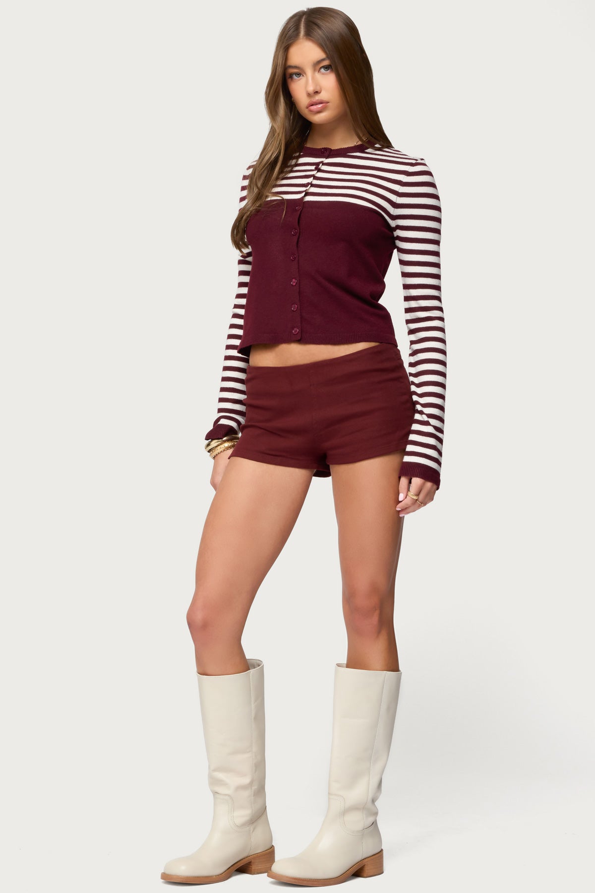 Goni Stripey Knit Cardigan-Juice Dress