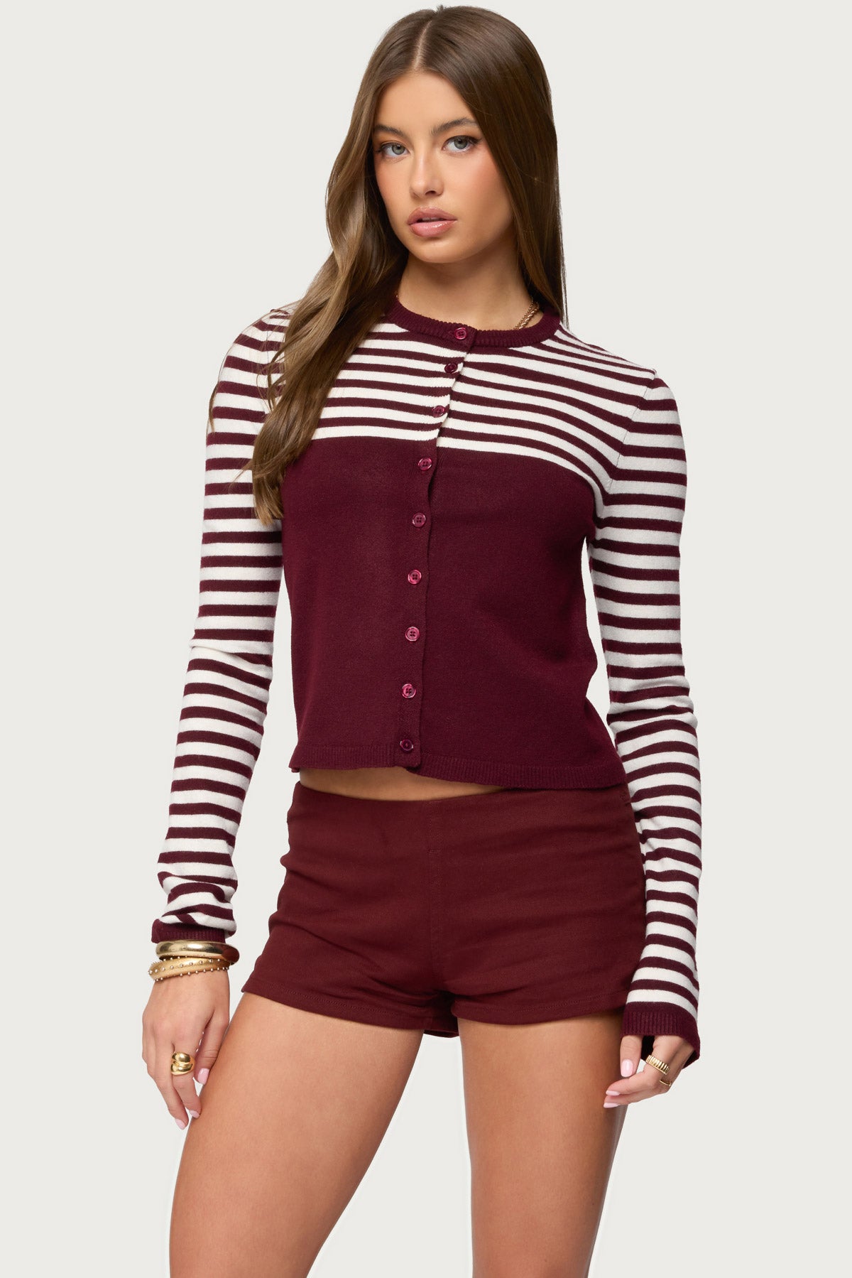 Goni Stripey Knit Cardigan-Juice Dress