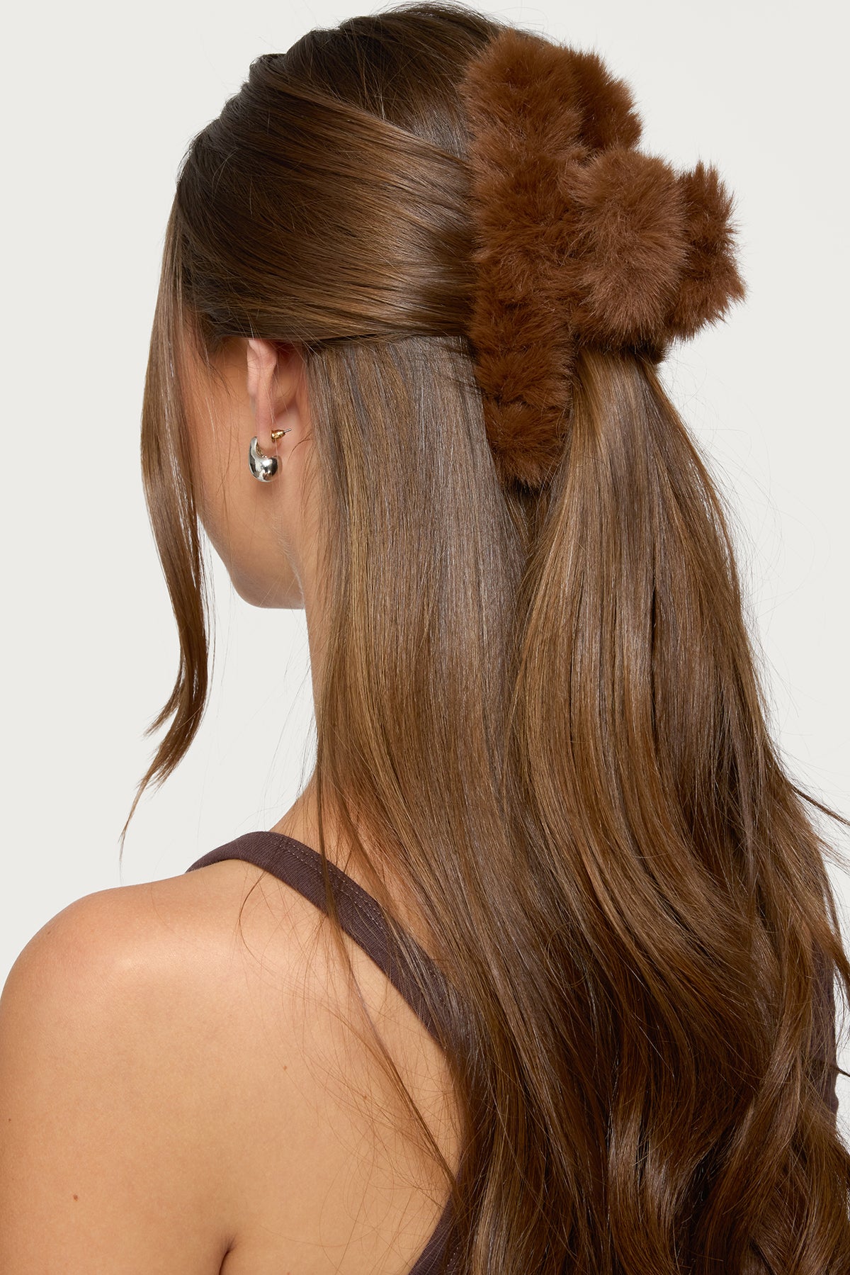 Faux Fur Hair Clip-Juice Dress