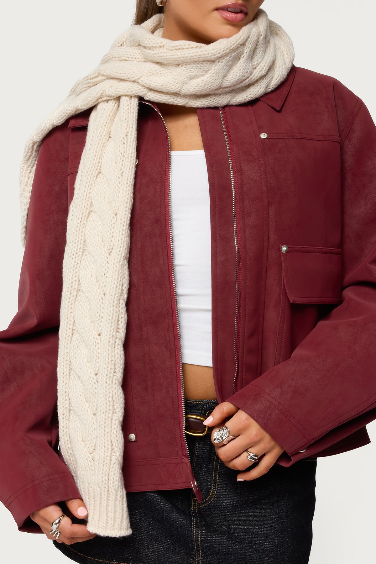 Cable Knit Scarf-Juice Dress