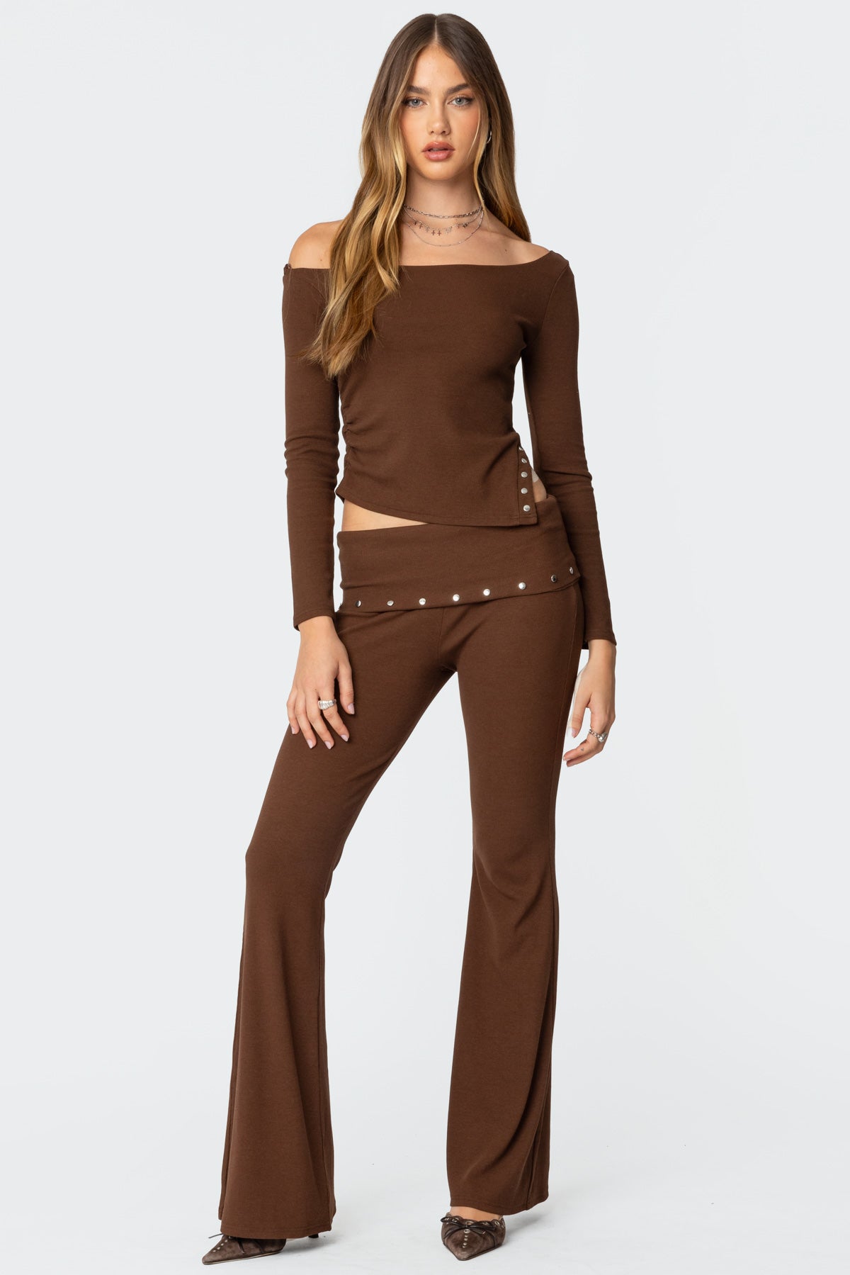 Aries Studded Fold Over Leggings-Juice Dress
