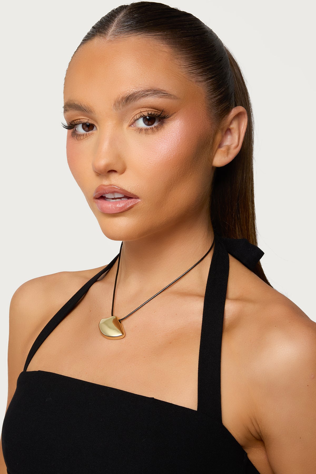 Abstract Pendant Cord Necklace-Juice Dress