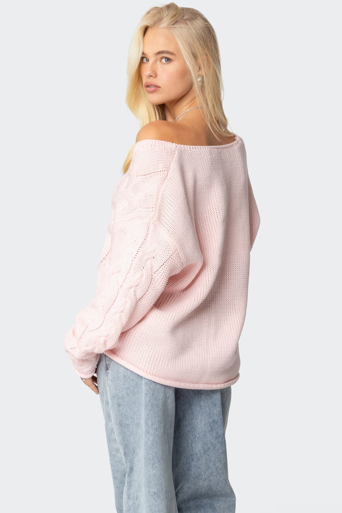 Inga Oversized Cable Knit Sweater-Juice Dress