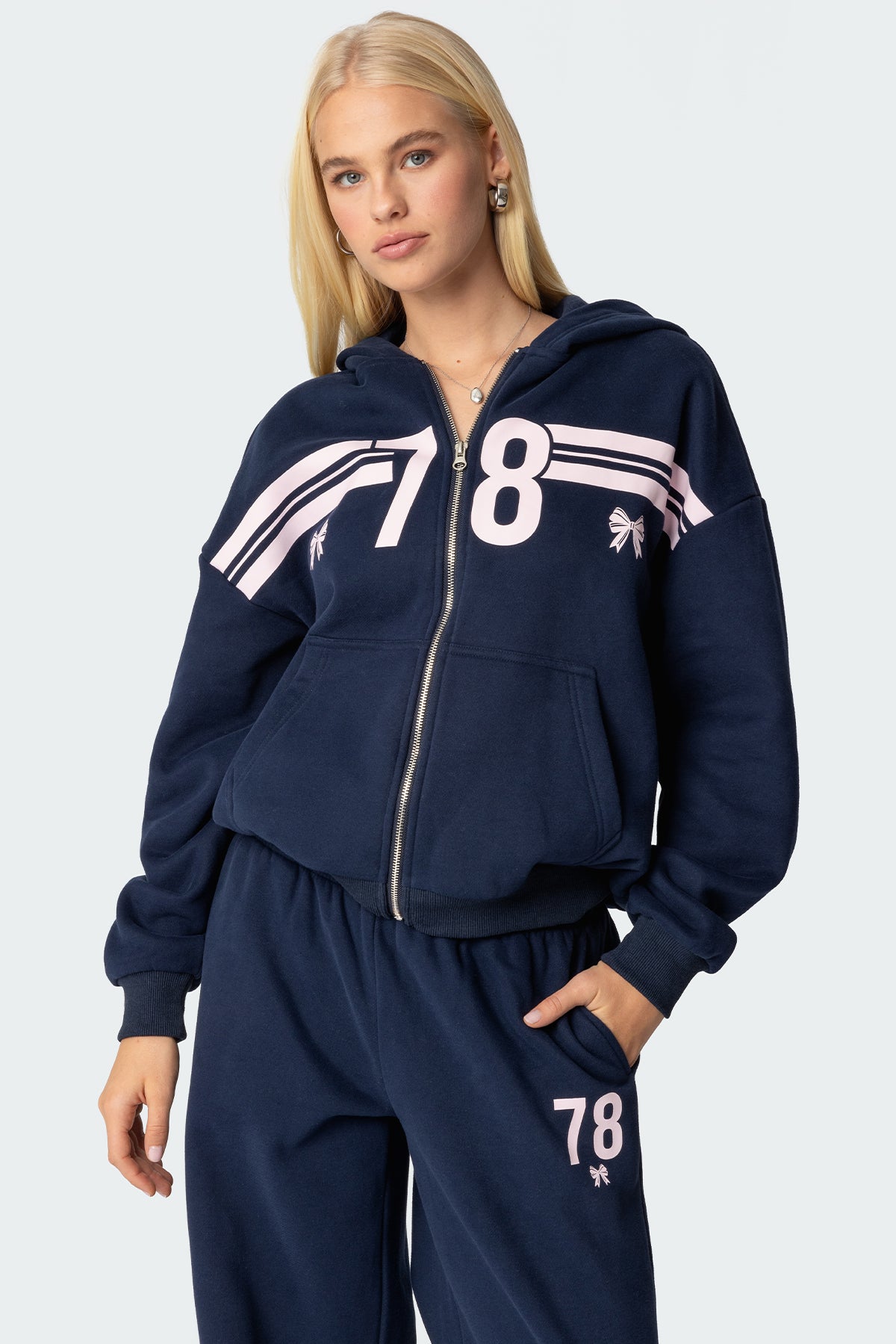 78 Bow Zip Up Hoodie-Juice Dress