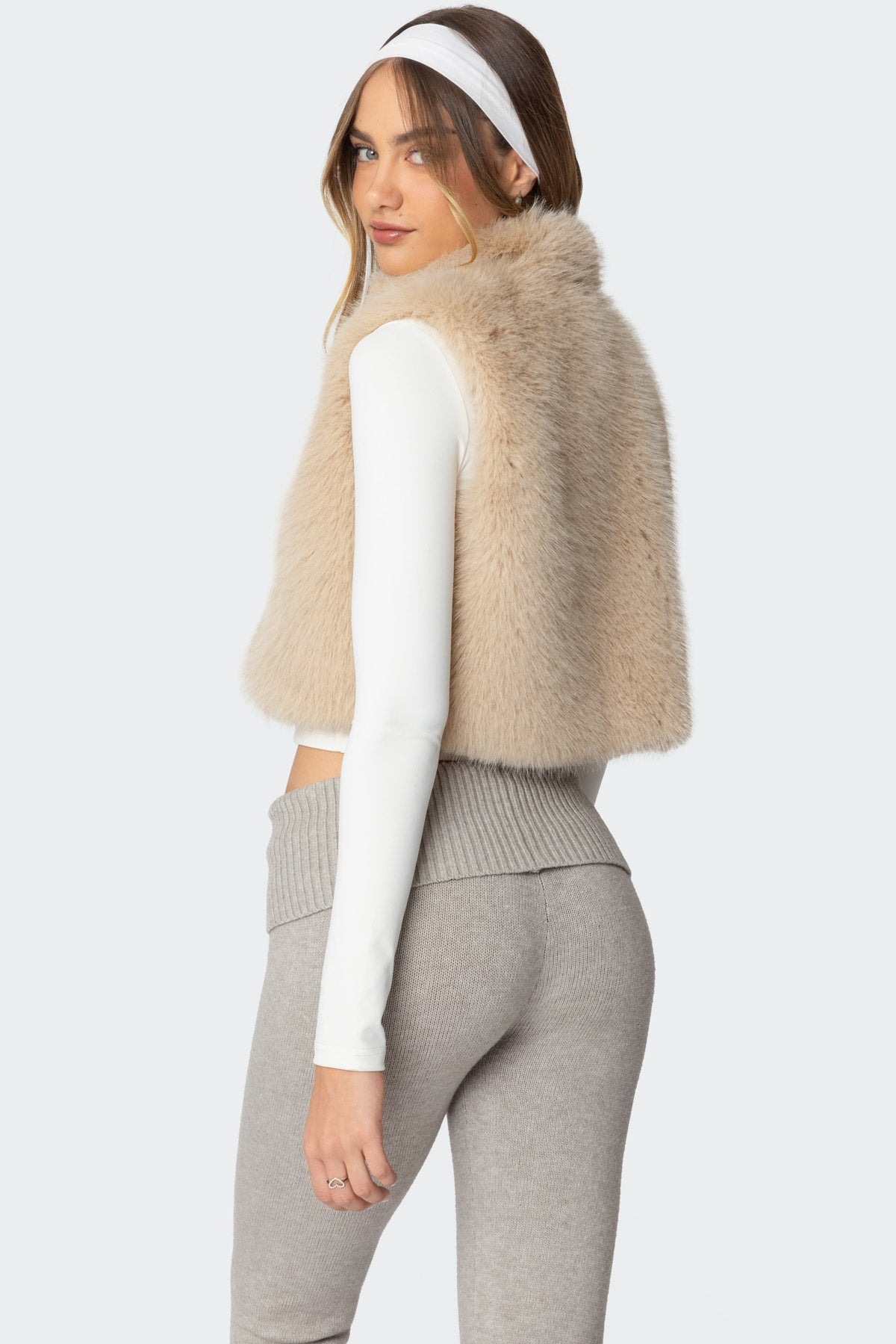 Cassandra Faux Fur Vest-Juice Dress