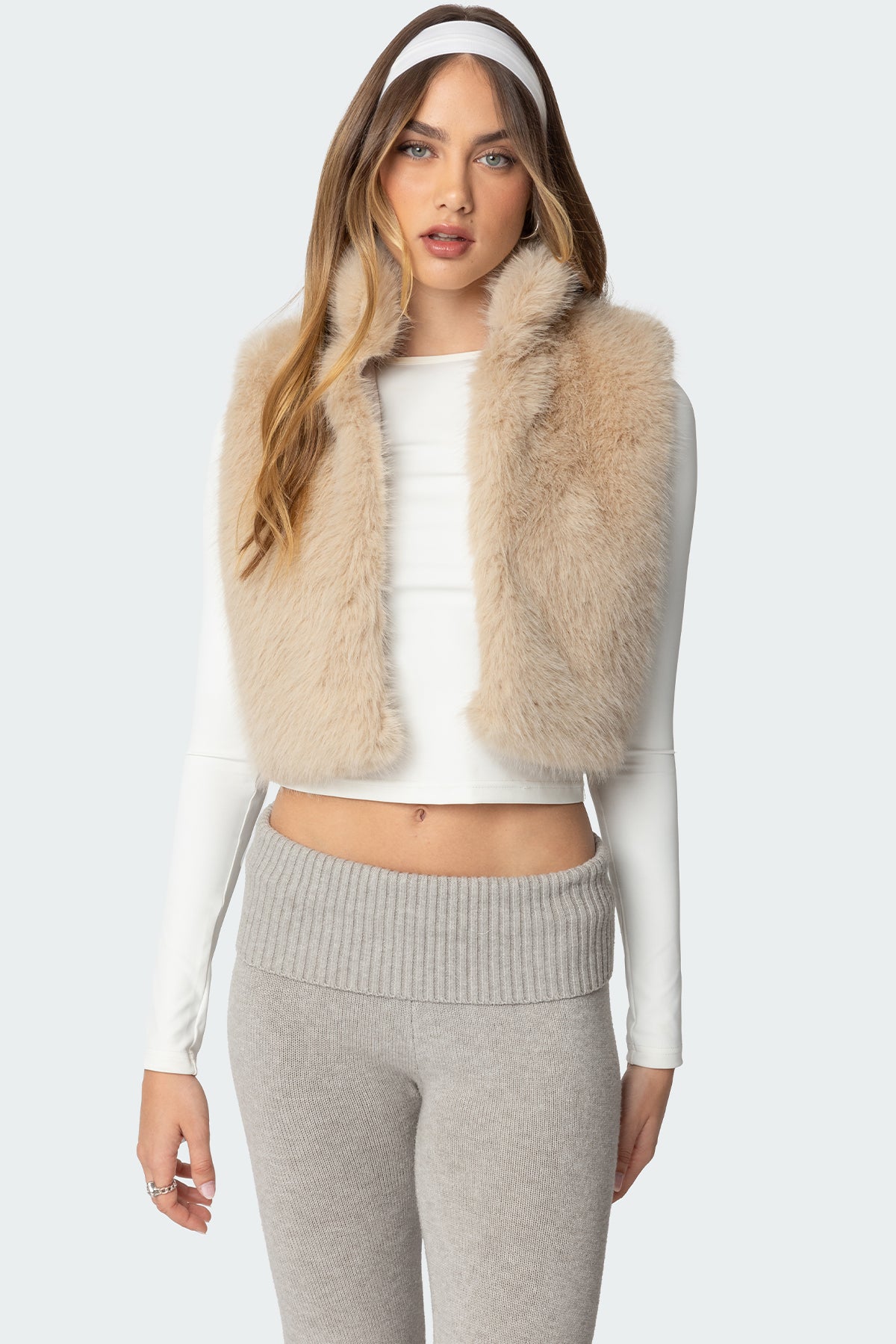 Cassandra Faux Fur Vest-Juice Dress