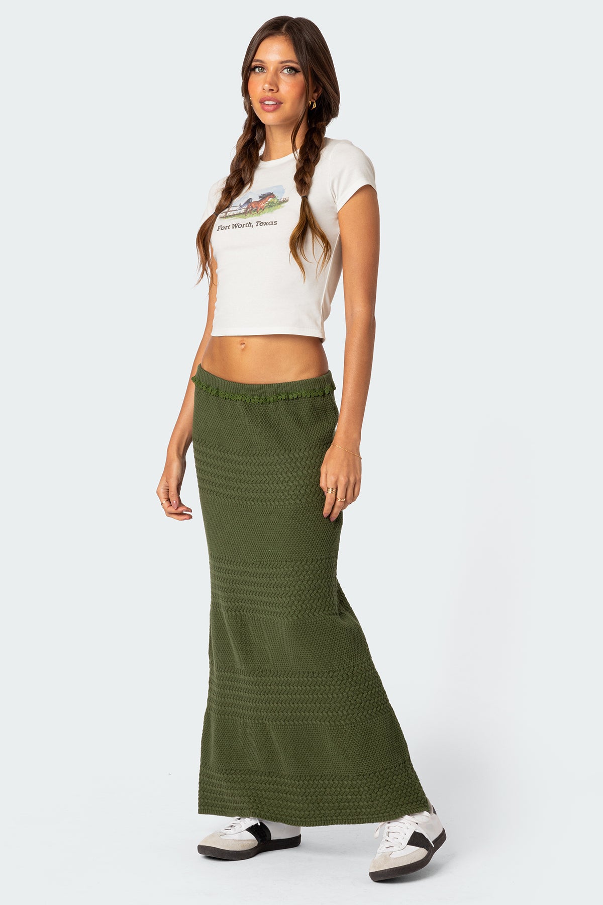 Garner Textured Knit Maxi Skirt-Juice Dress