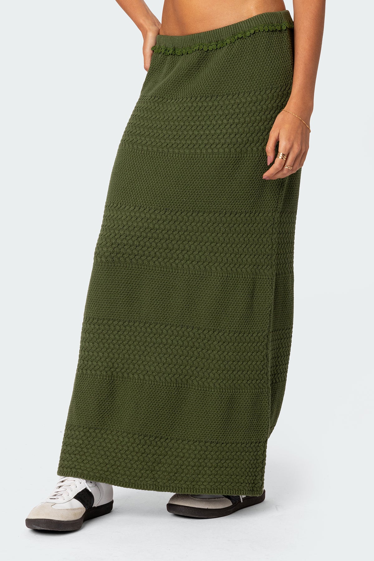 Garner Textured Knit Maxi Skirt-Juice Dress