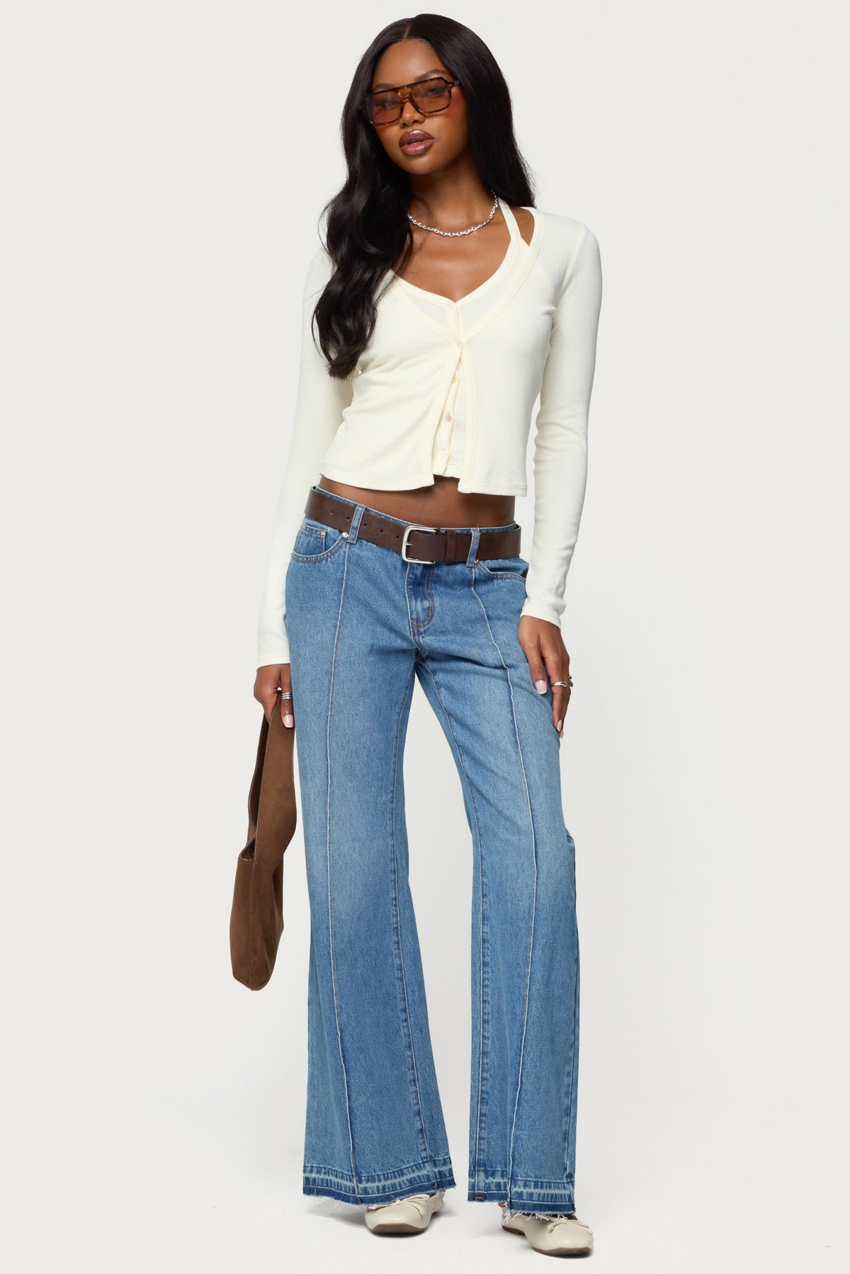 Cardigan & Halter Two Piece Knit Top-Juice Dress