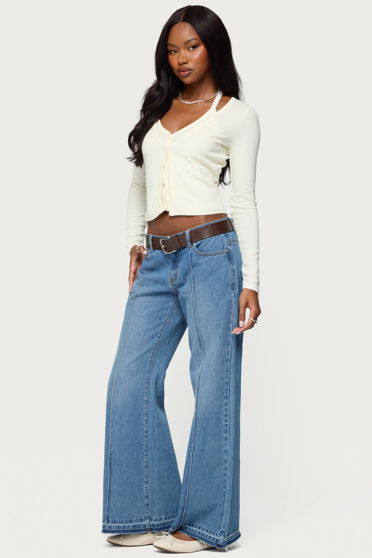 Cardigan & Halter Two Piece Knit Top-Juice Dress