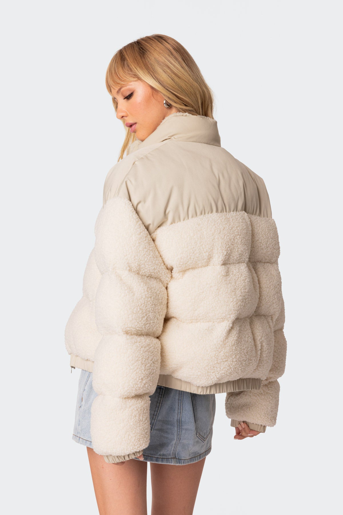 Oversized Sherpa Puffer-Juice Dress