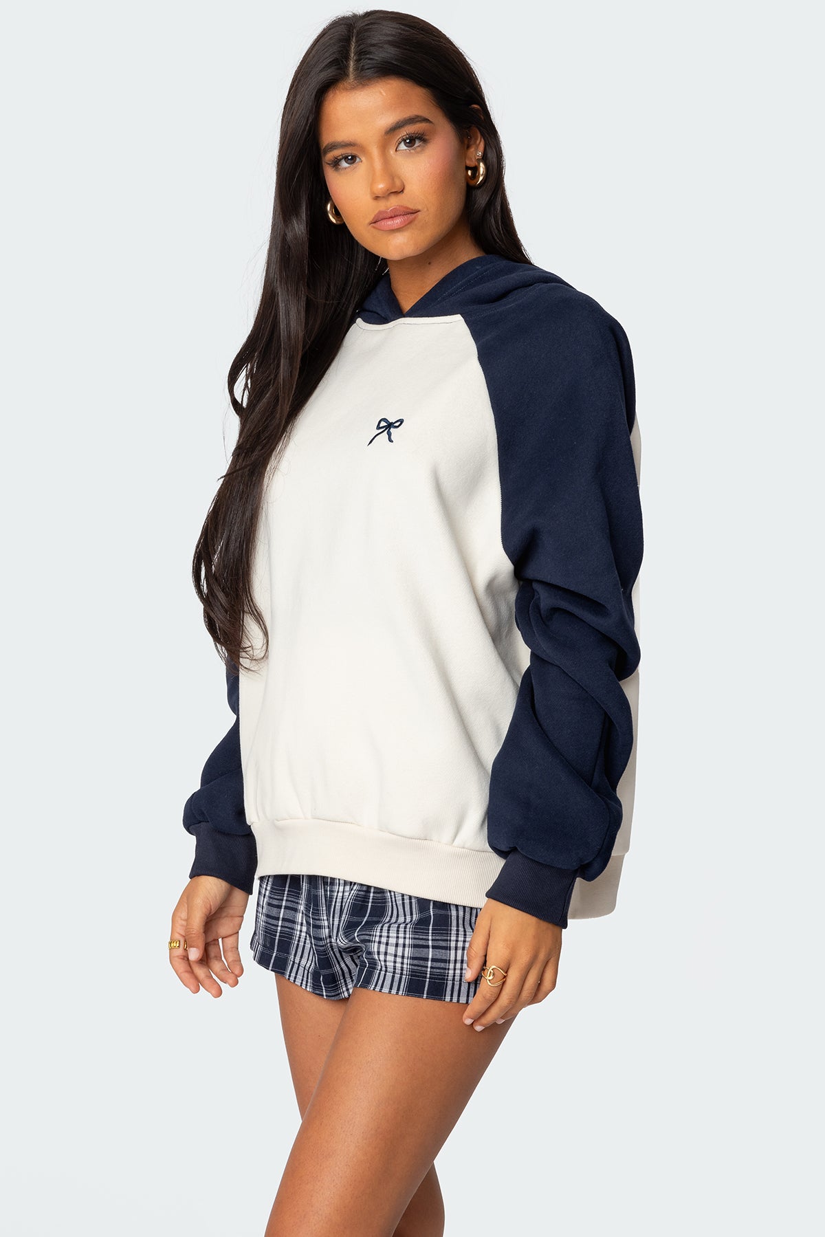 Raglan Bow Oversized Hoodie-Juice Dress