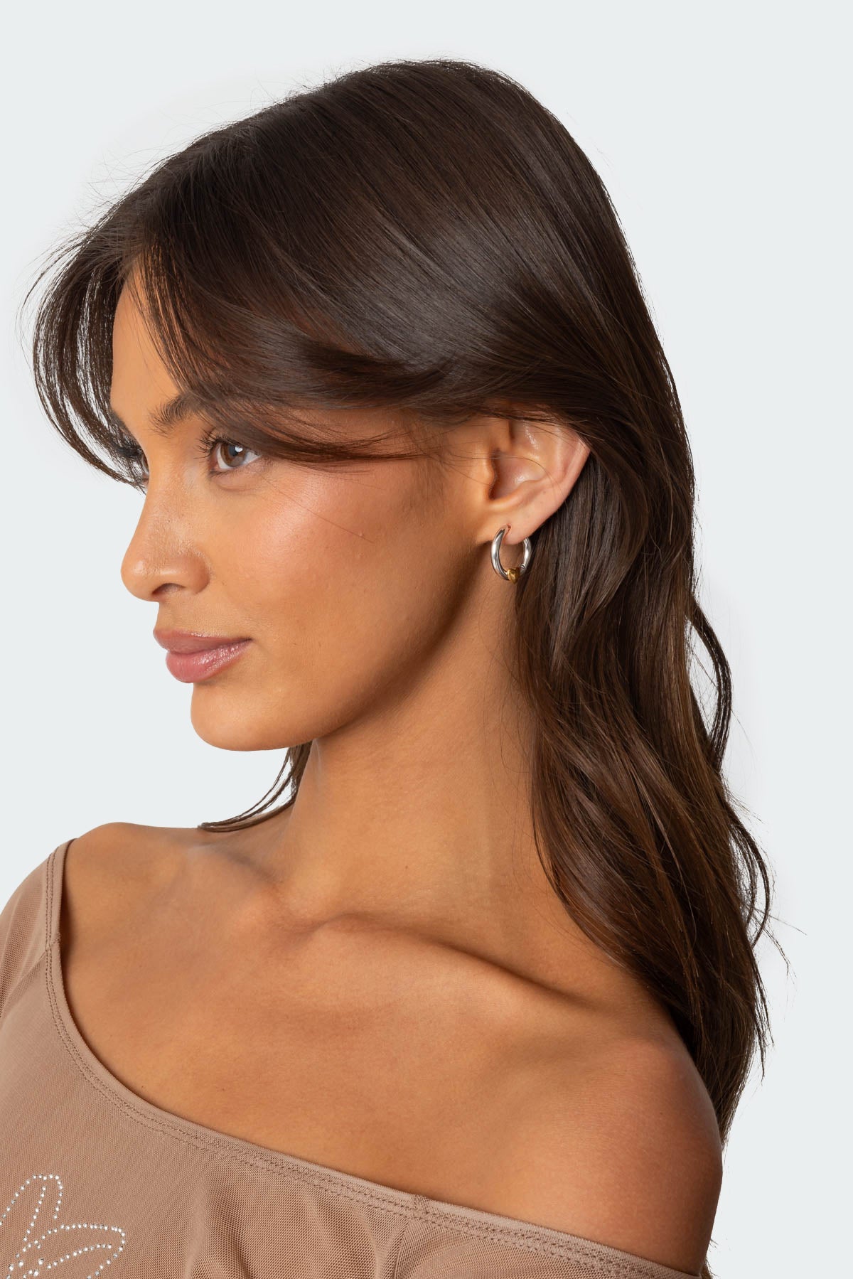 Golden Heart Hoop Earrings-Juice Dress