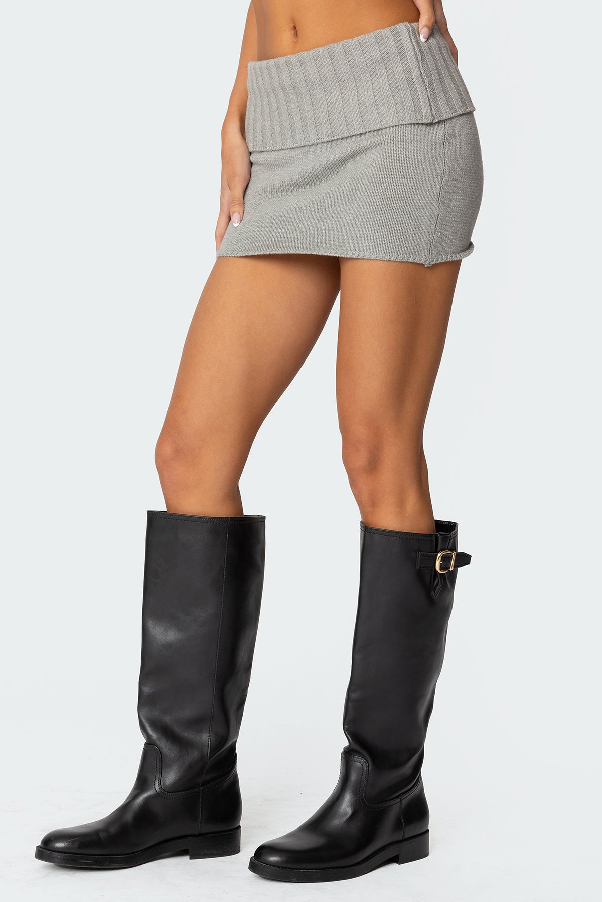 Gino Fold Over Knit Mini Skirt-Juice Dress