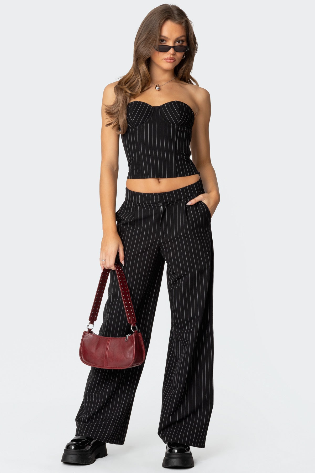 Aliza Pinstripe Pants-Juice Dress