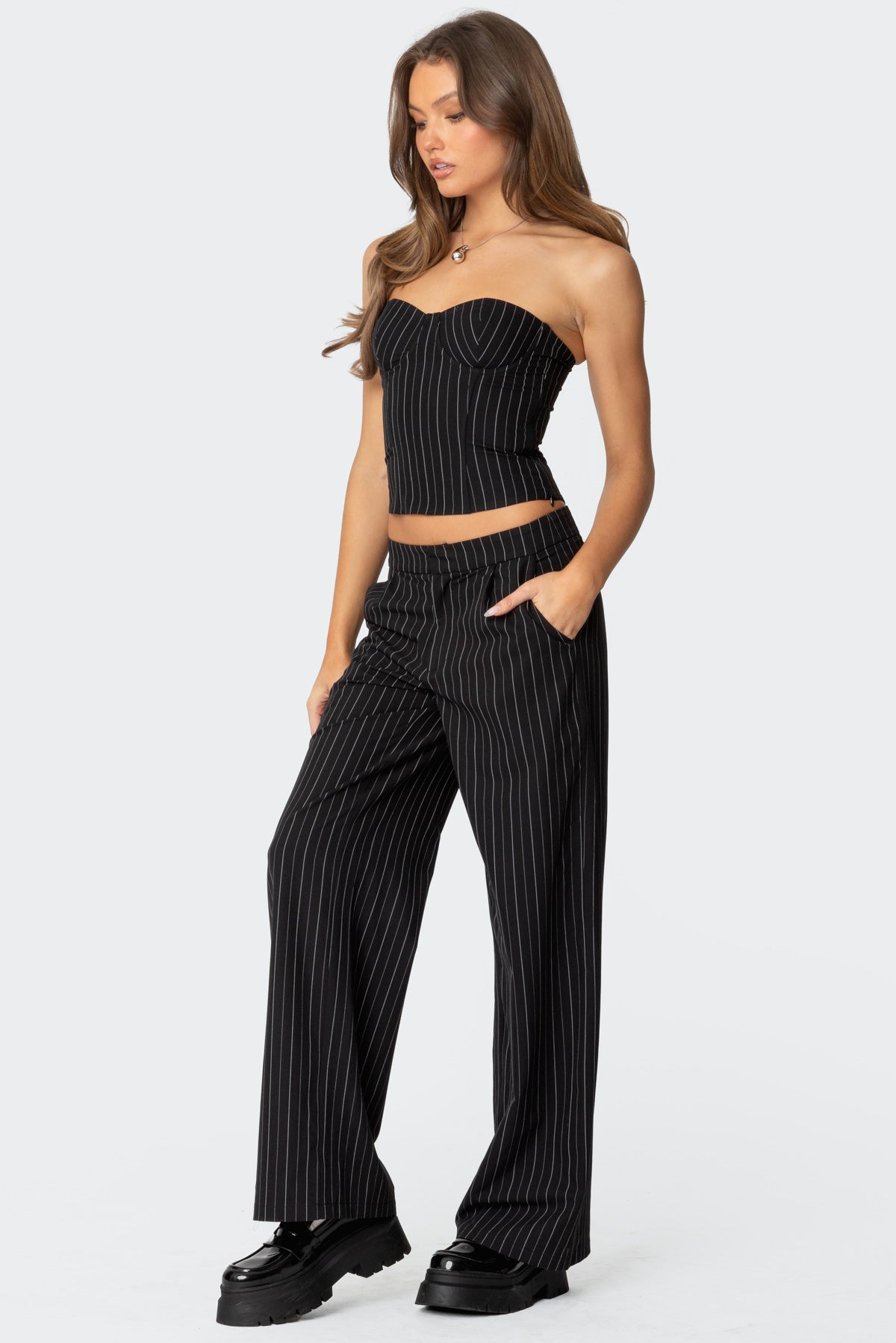 Aliza Pinstripe Pants-Juice Dress