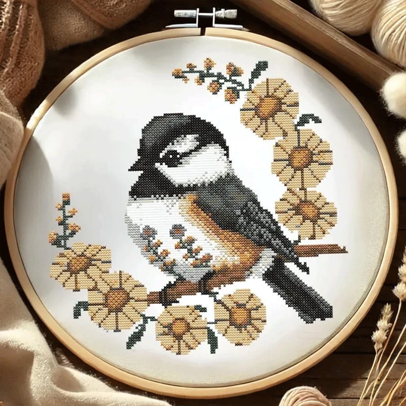 🔥 Flash Sale 49% OFF - 🌸Flower and Bluebird Cross Stitch Kit