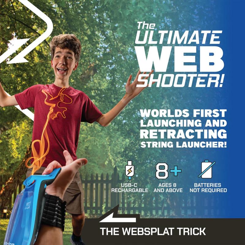 49% OFF This Week Promotions🎉🎉World's First String Launching Webshooter that Glows-In-the-Dark